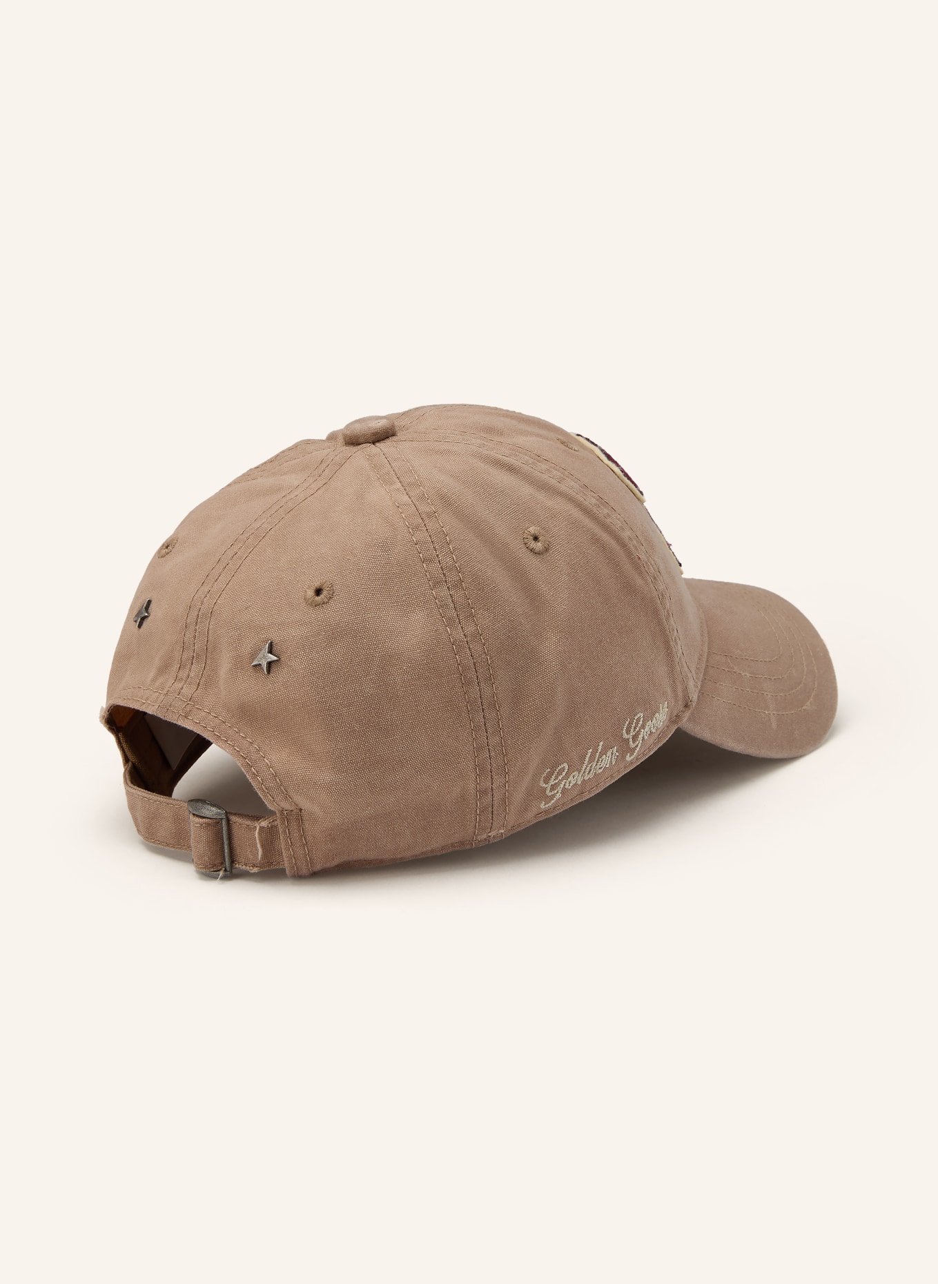 GOLDEN GOOSE Casquette JOURNEY: BEIGE / MARRON FONCÉ