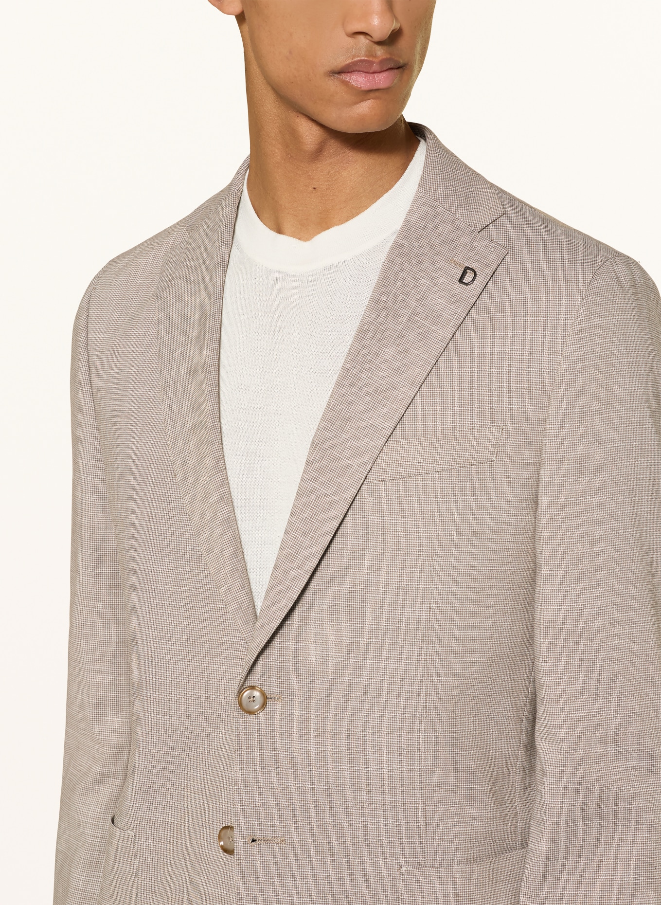 DIGEL Sakko Modern Fit mit Leinen: 72 BEIGE