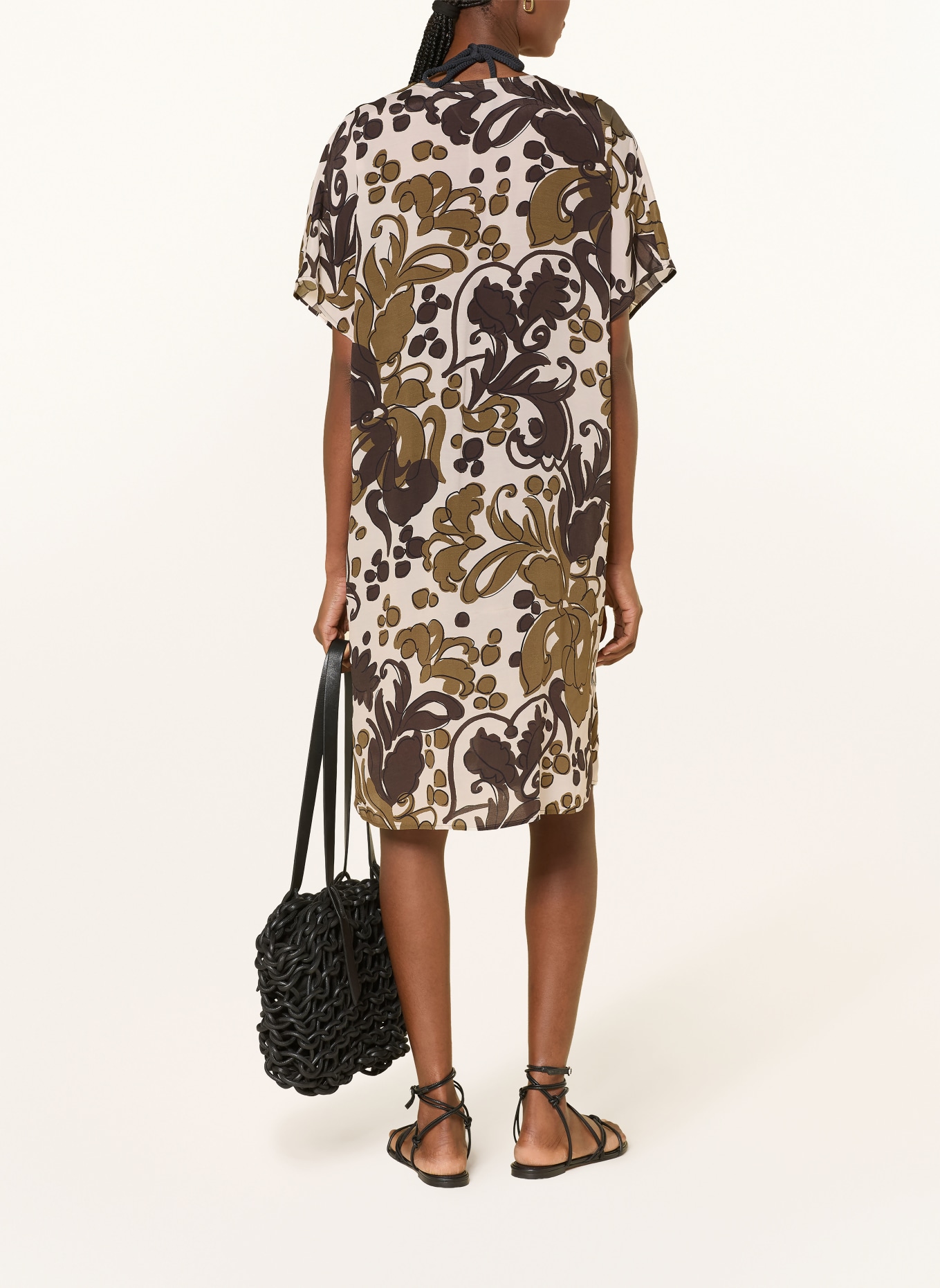 Charmline Kaftan ORNAMENT GRACE: OLIV / CREME / HELLGRAU