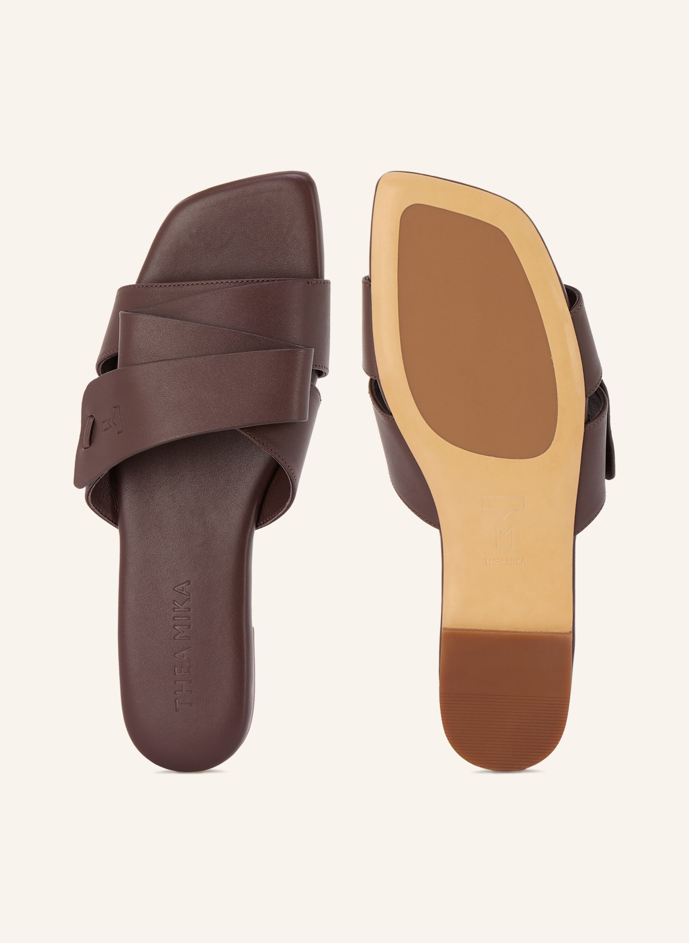 THEA MIKA Slippers SAMIRA: MARRON FONCÉ