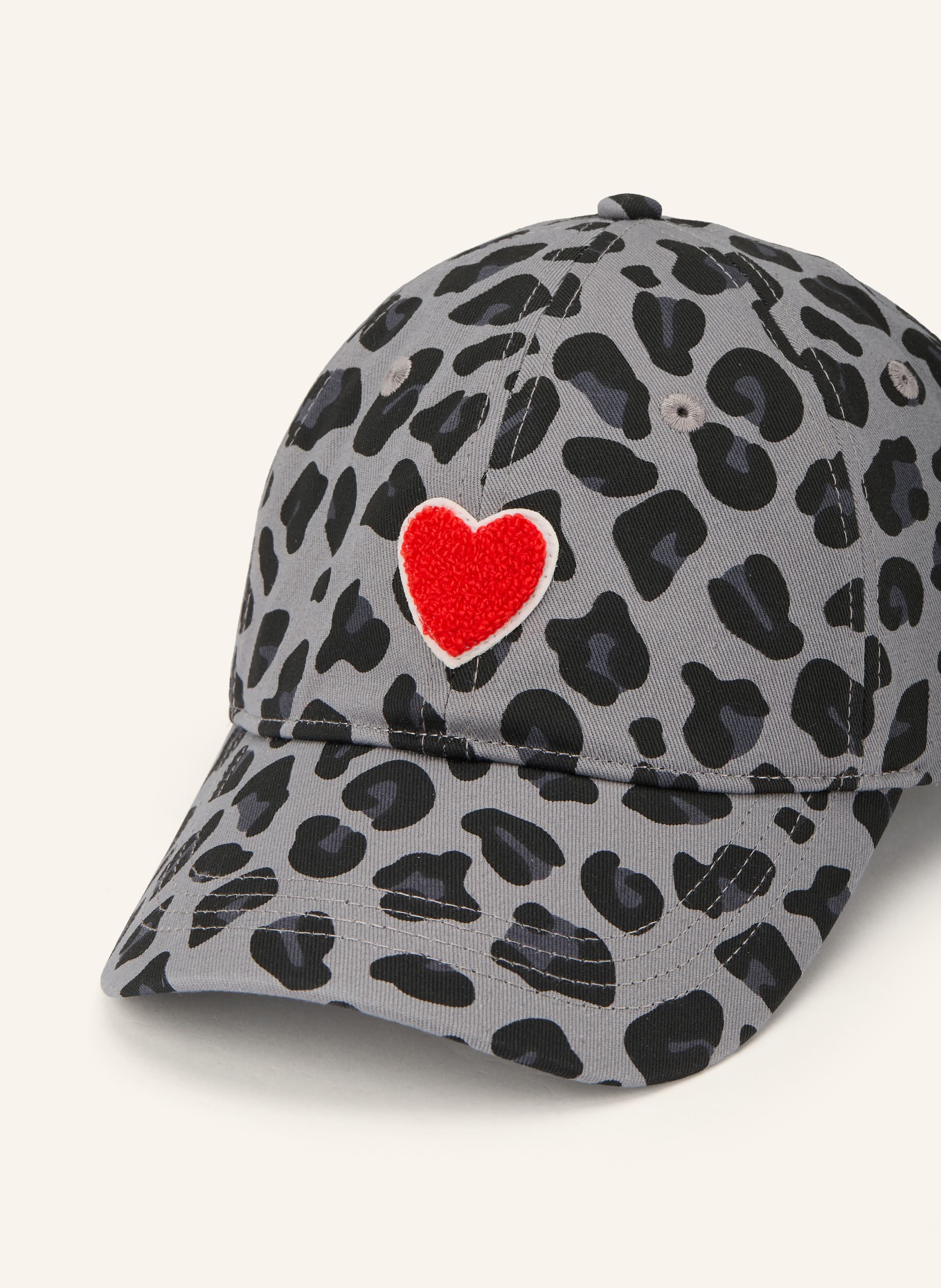 UNIO Cap KOBE HEART: GRAU / DUNKELGRAU / ROT