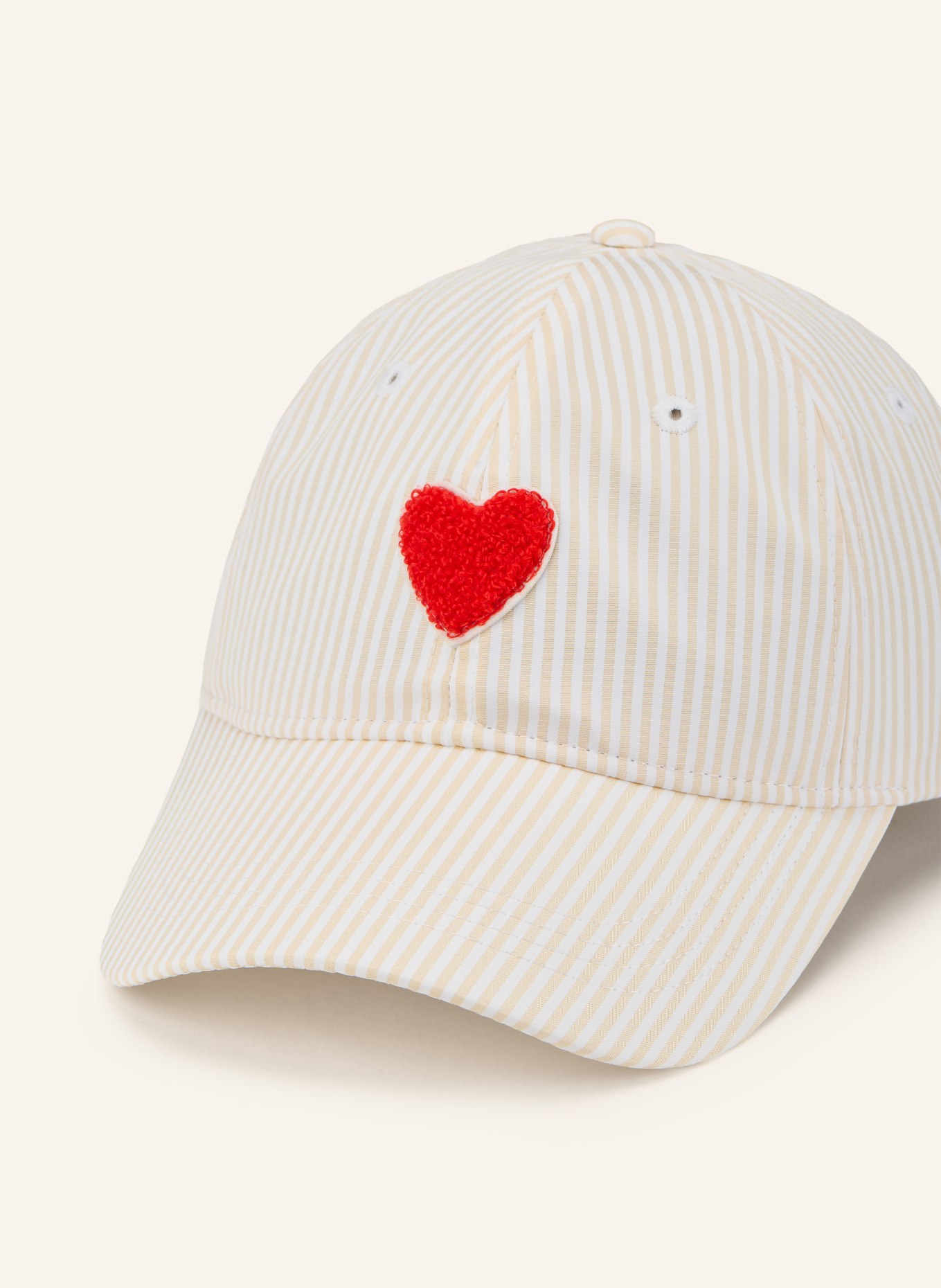 UNIO Cap KYOTO: BEIGE / ROT / WEISS