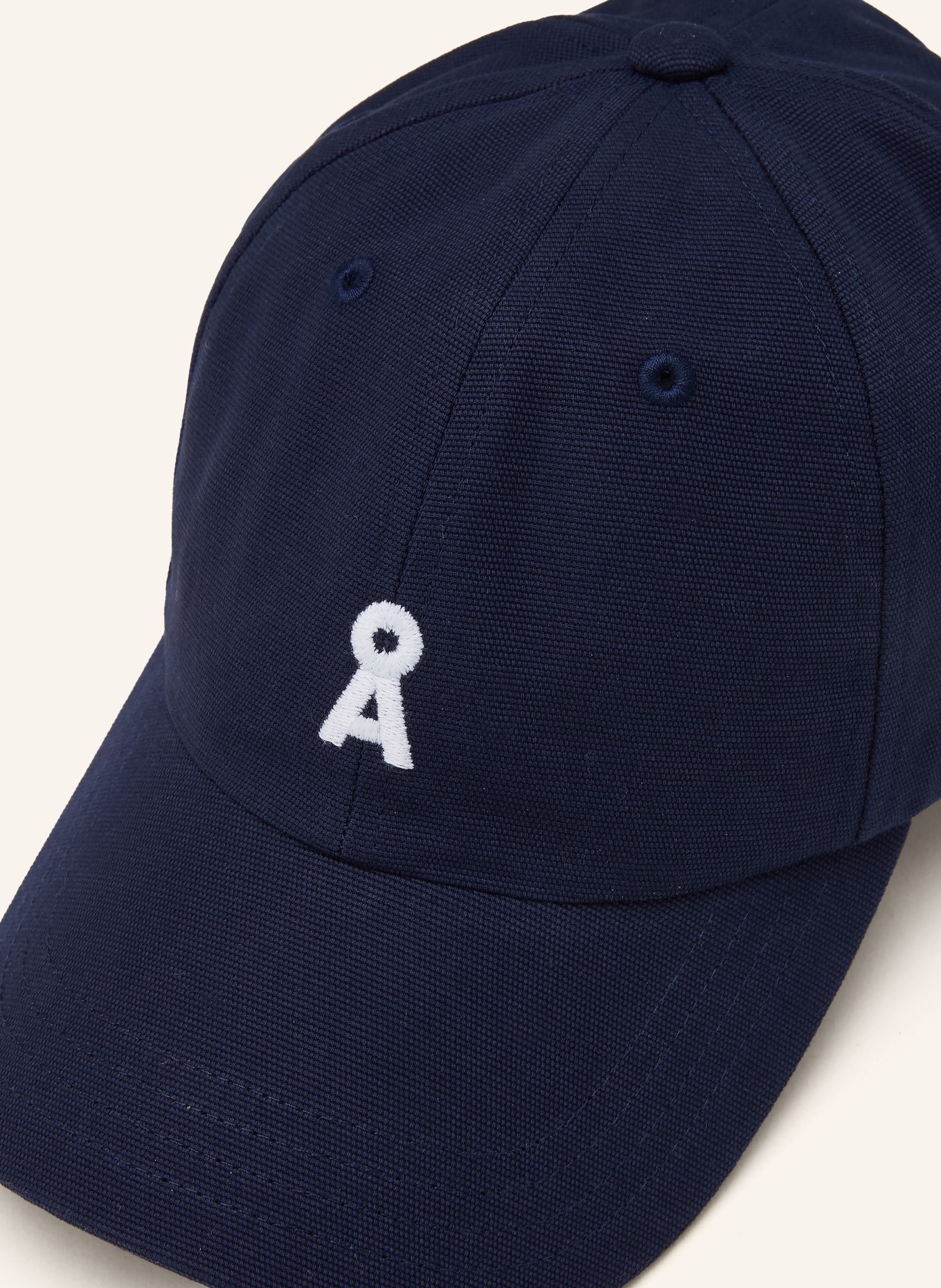 ARMEDANGELS Cap YENAAS BOLD: DUNKELBLAU / WEISS