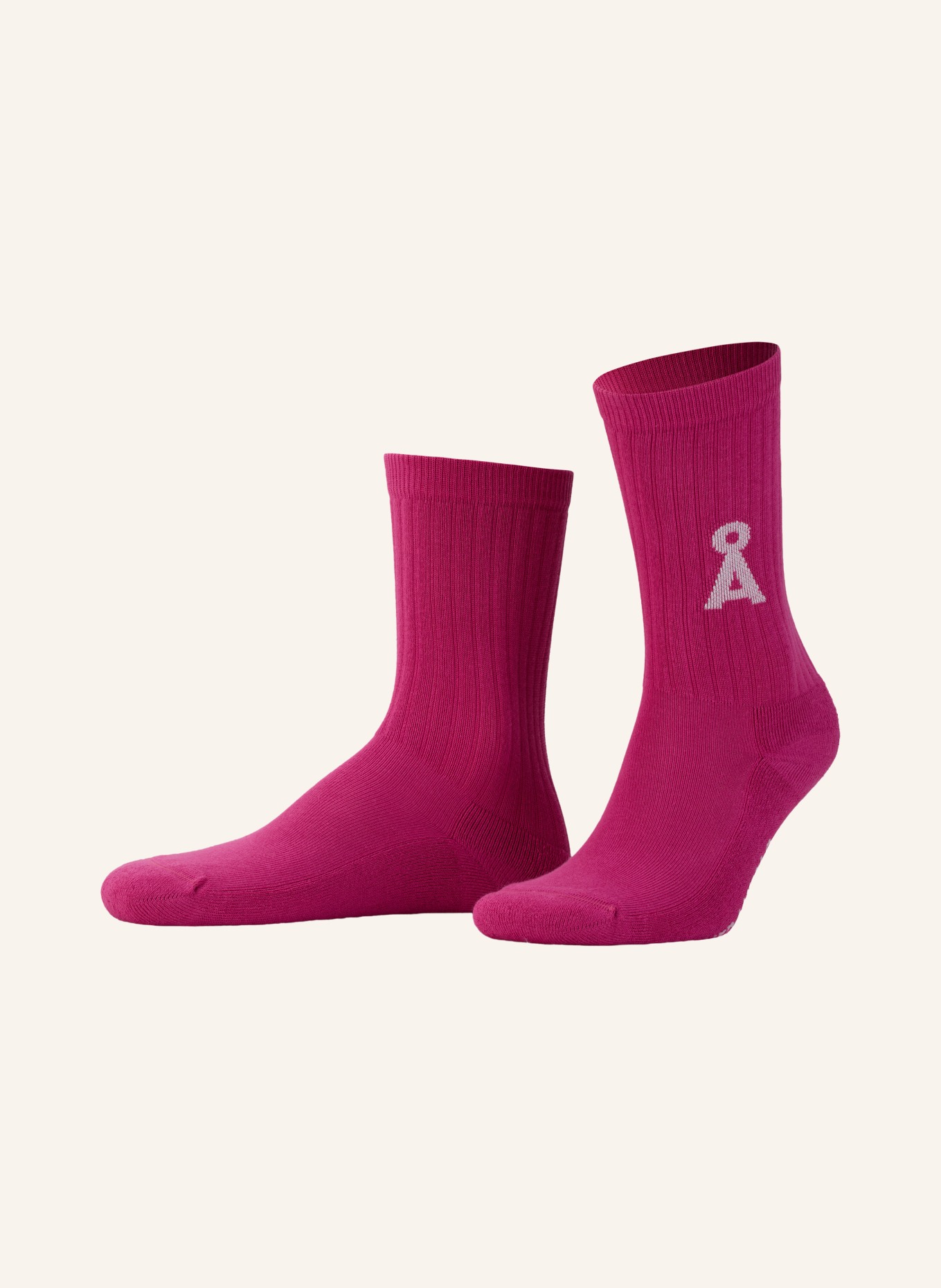 ARMEDANGELS SAAMUS BOLD socks: PINK / WHITE