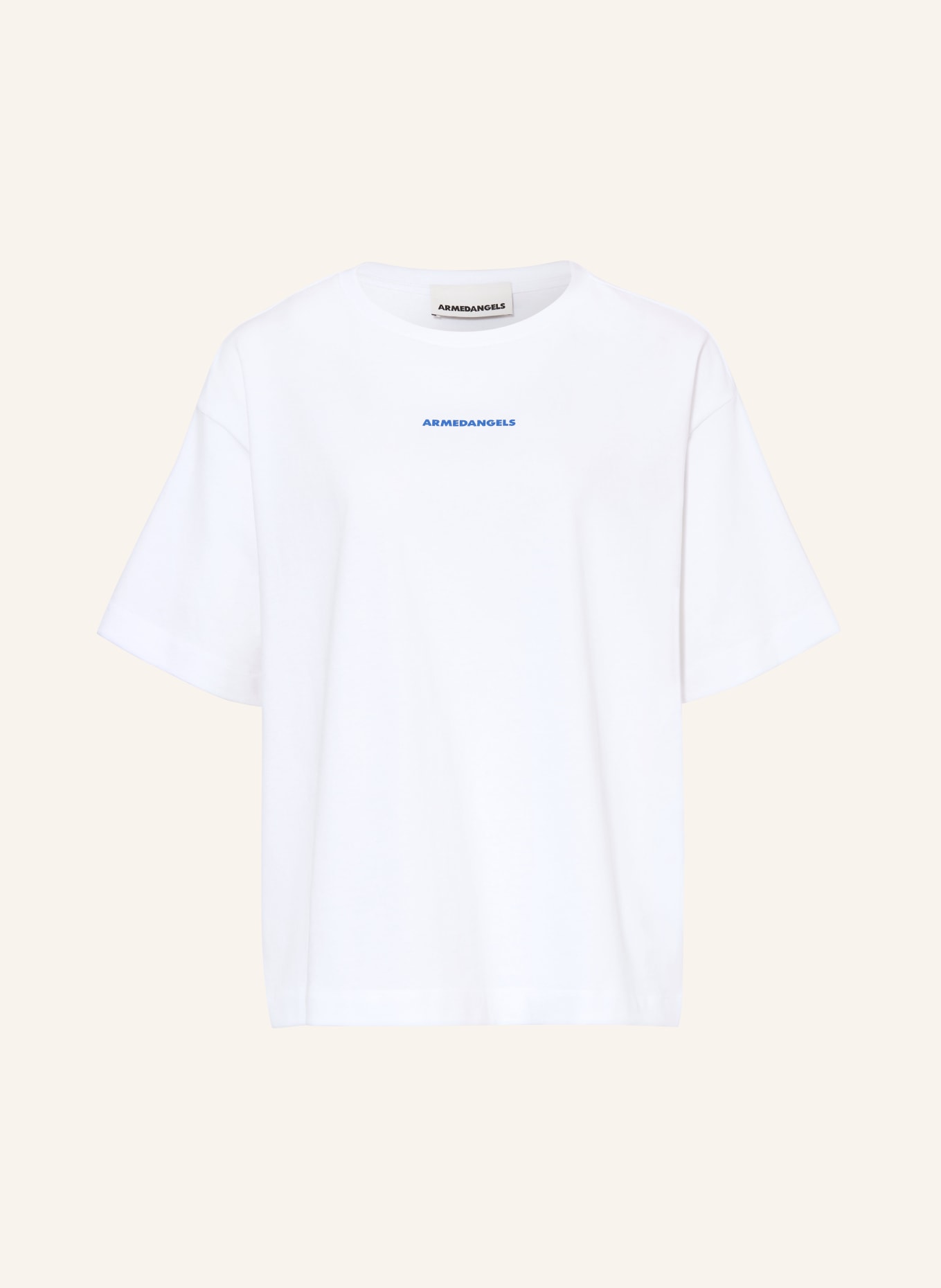 ARMEDANGELS T-shirt GIANNAA CHAANGE: WIT / BLAUW