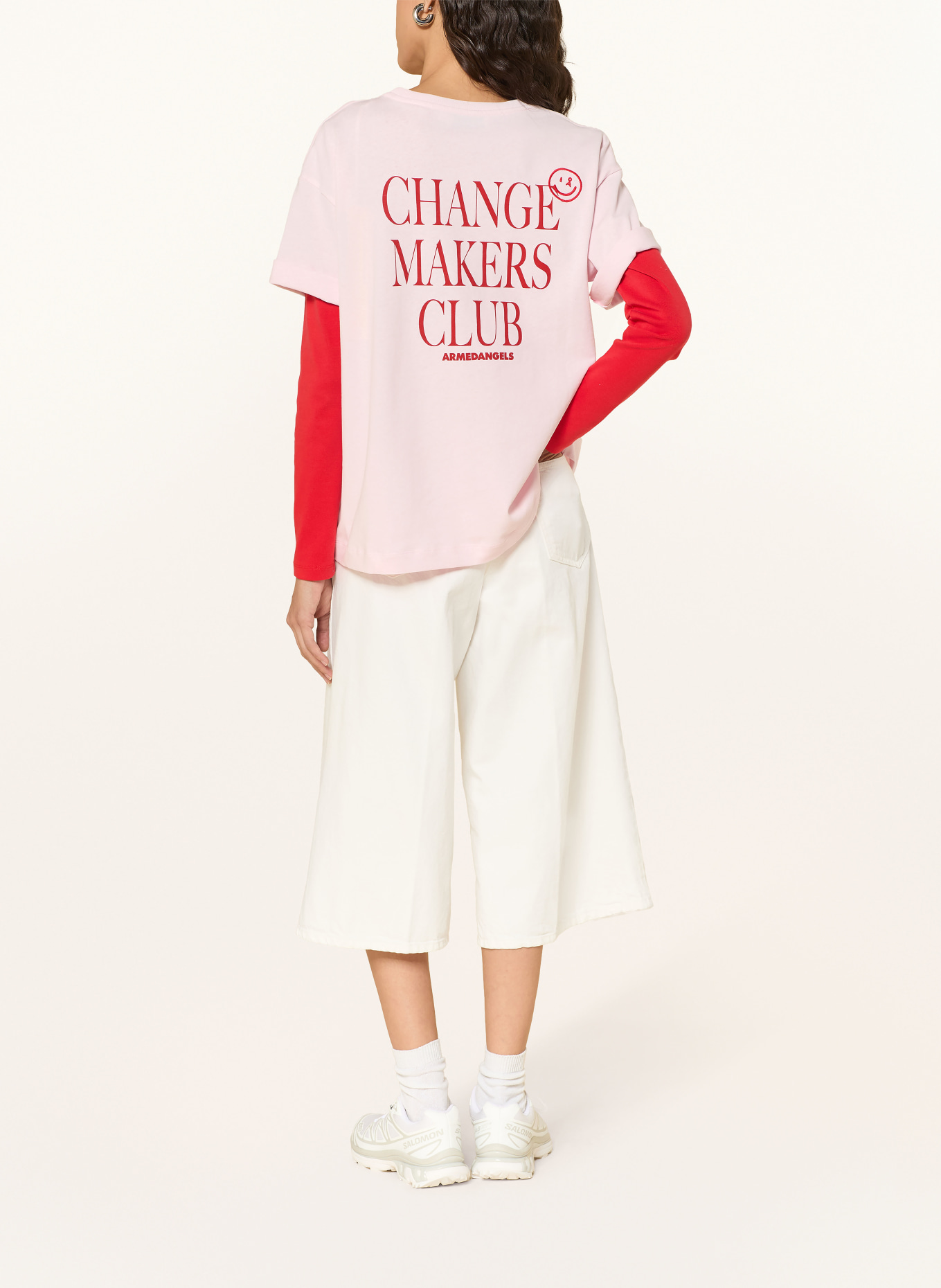 ARMEDANGELS T-shirt GIANNAA CHAANGE: ROZE / ROOD