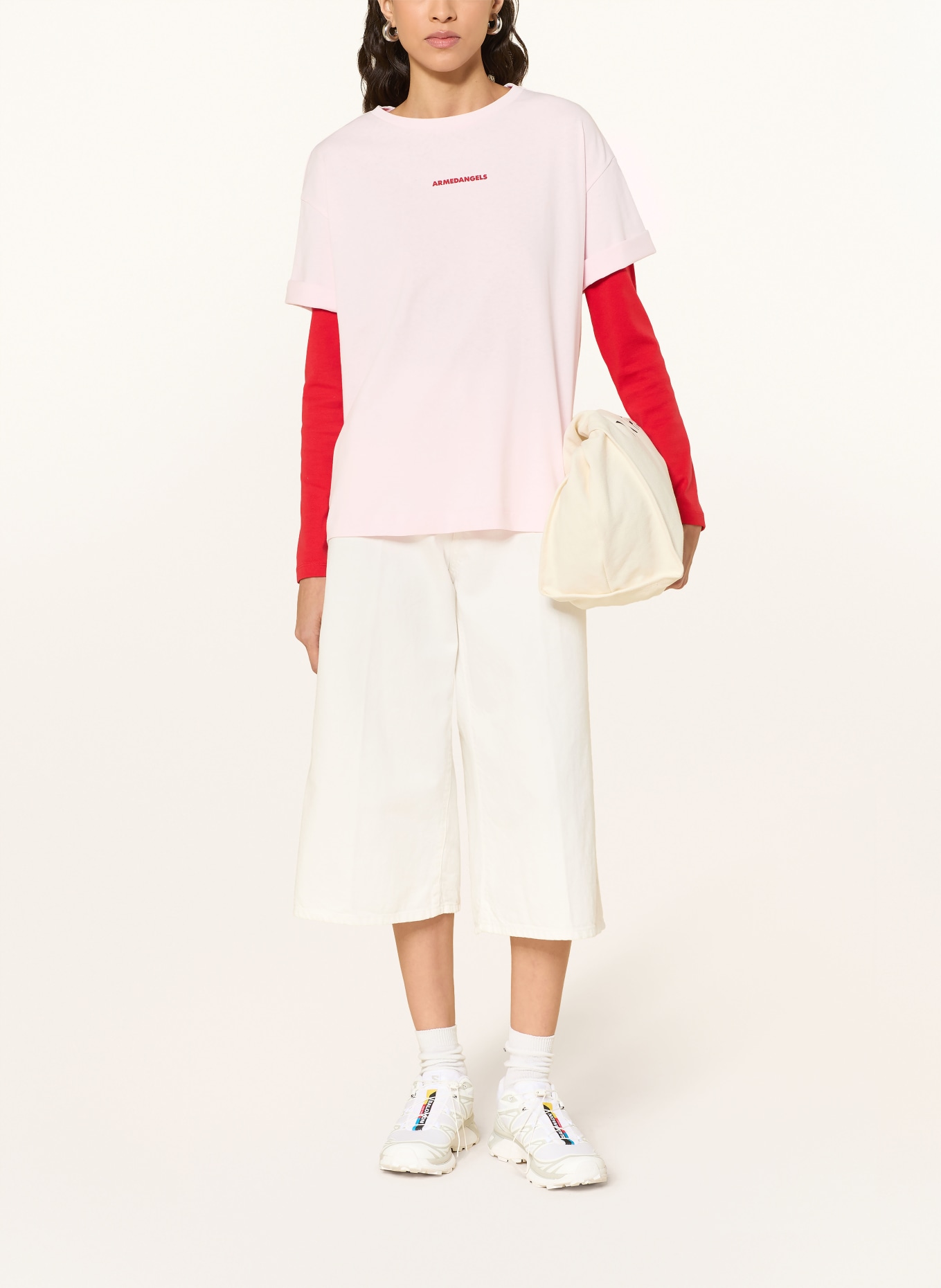 ARMEDANGELS T-shirt GIANNAA CHAANGE: ROZE / ROOD