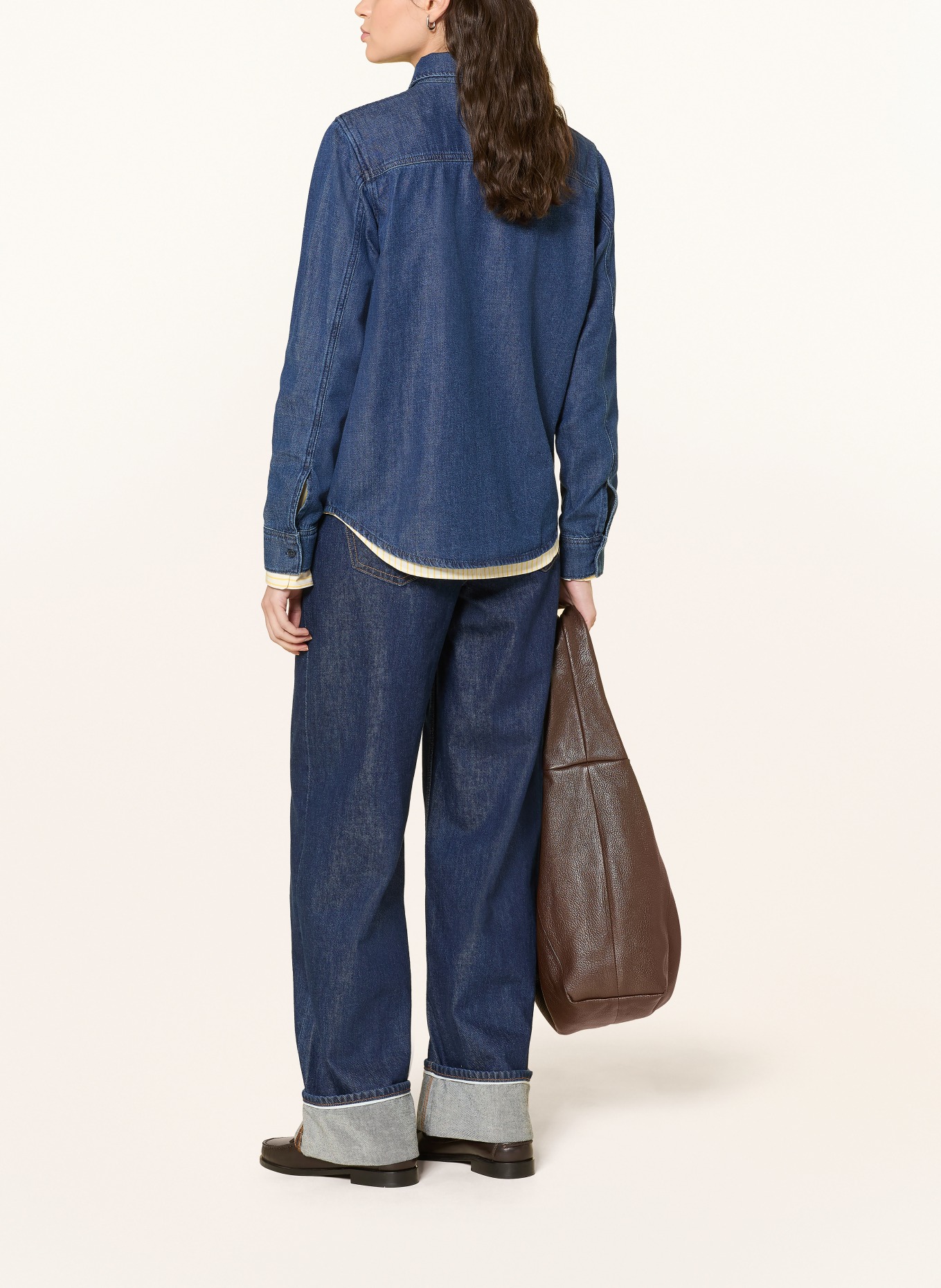 ARMEDANGELS Chemisier en jean AURELAA: BLEU FONCÉ