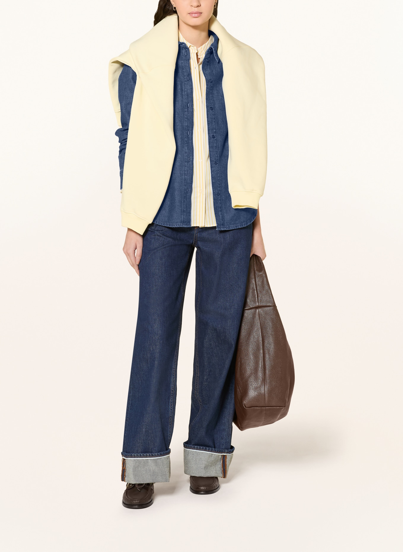 ARMEDANGELS Chemisier en jean AURELAA: BLEU FONCÉ