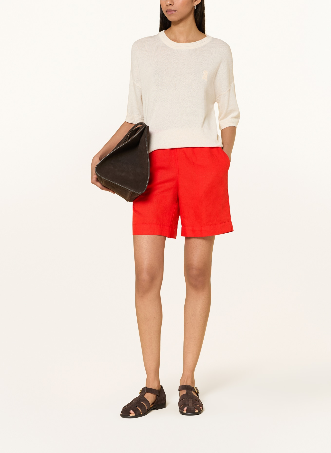 ARMEDANGELS Pullover mit Leinen und 3/4-Arm: CREME