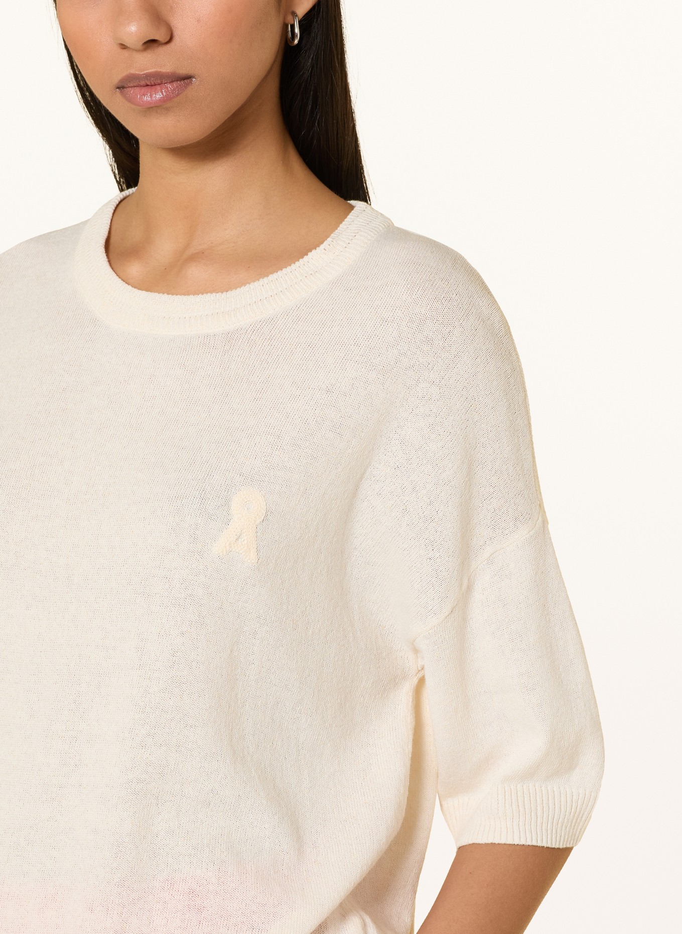ARMEDANGELS Pullover mit Leinen und 3/4-Arm: CREME