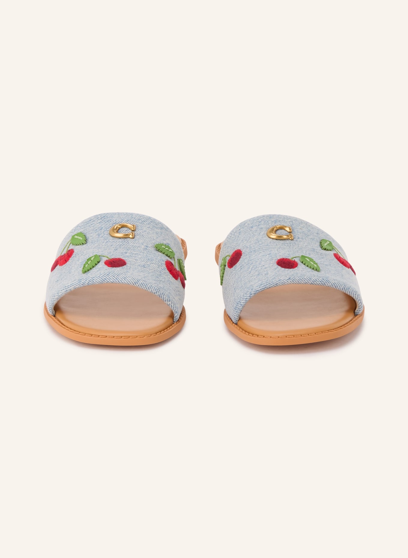 COACH Klapki HOLLY: JASNONIEBIESKI / CZERWONY / ZIELONY