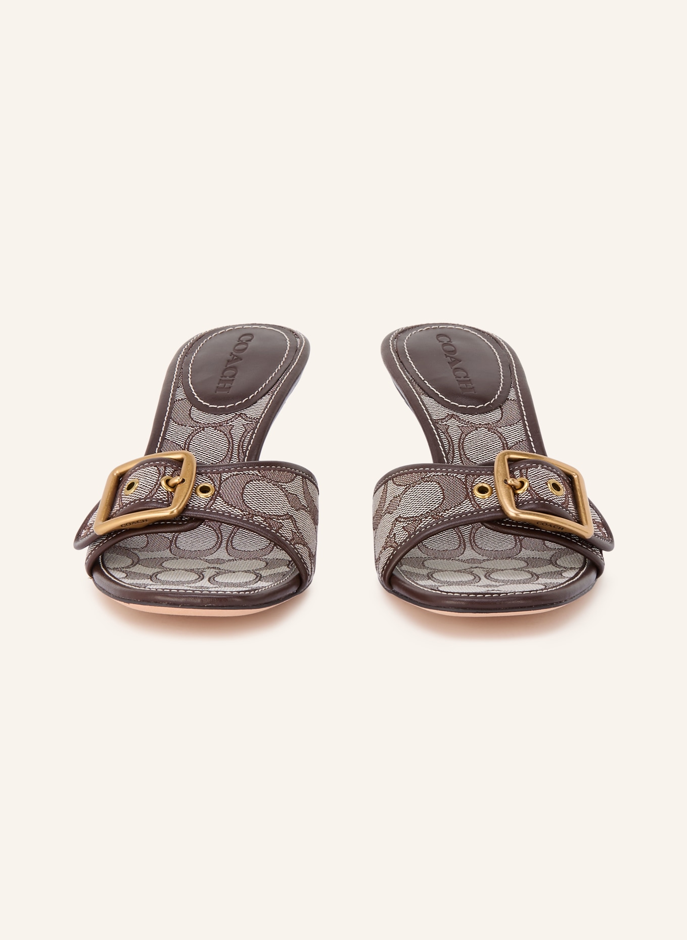 COACH Mules MARGOT: MARRON FONCÉ / WIT