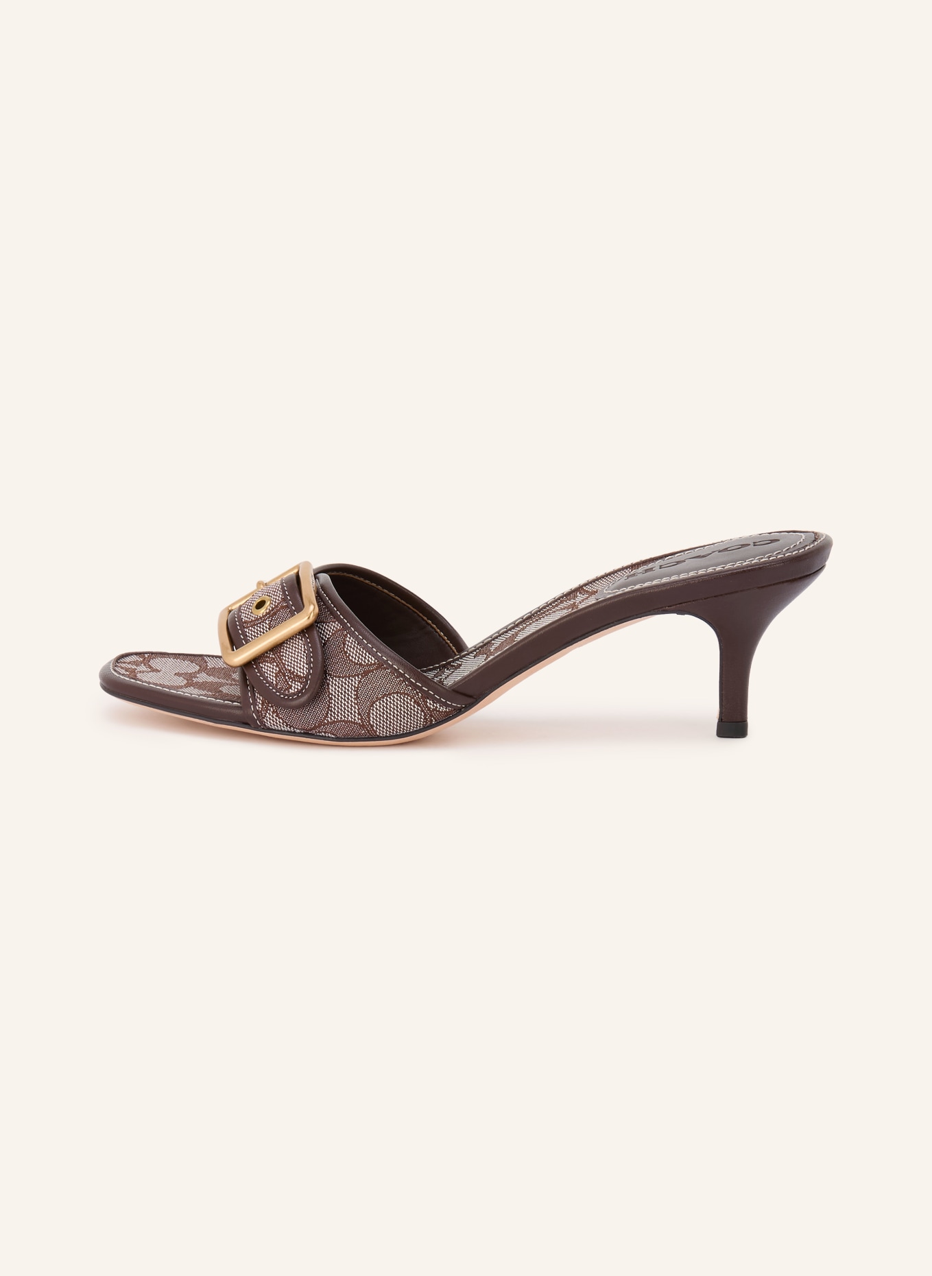 COACH Mules MARGOT: MARRON FONCÉ / WIT