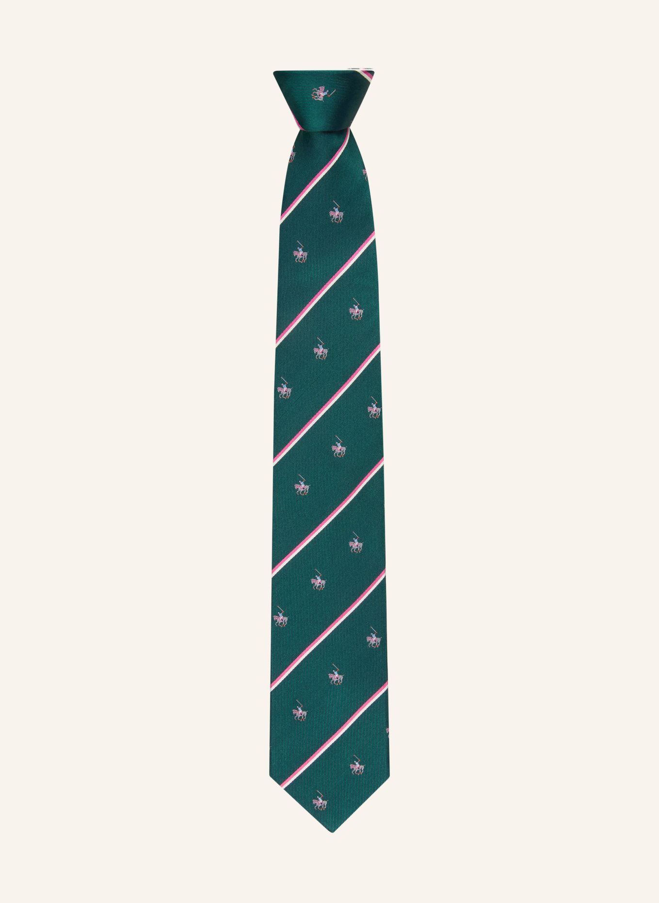 Blick ALBERT Tie: DARK GREEN / PINK / WHITE