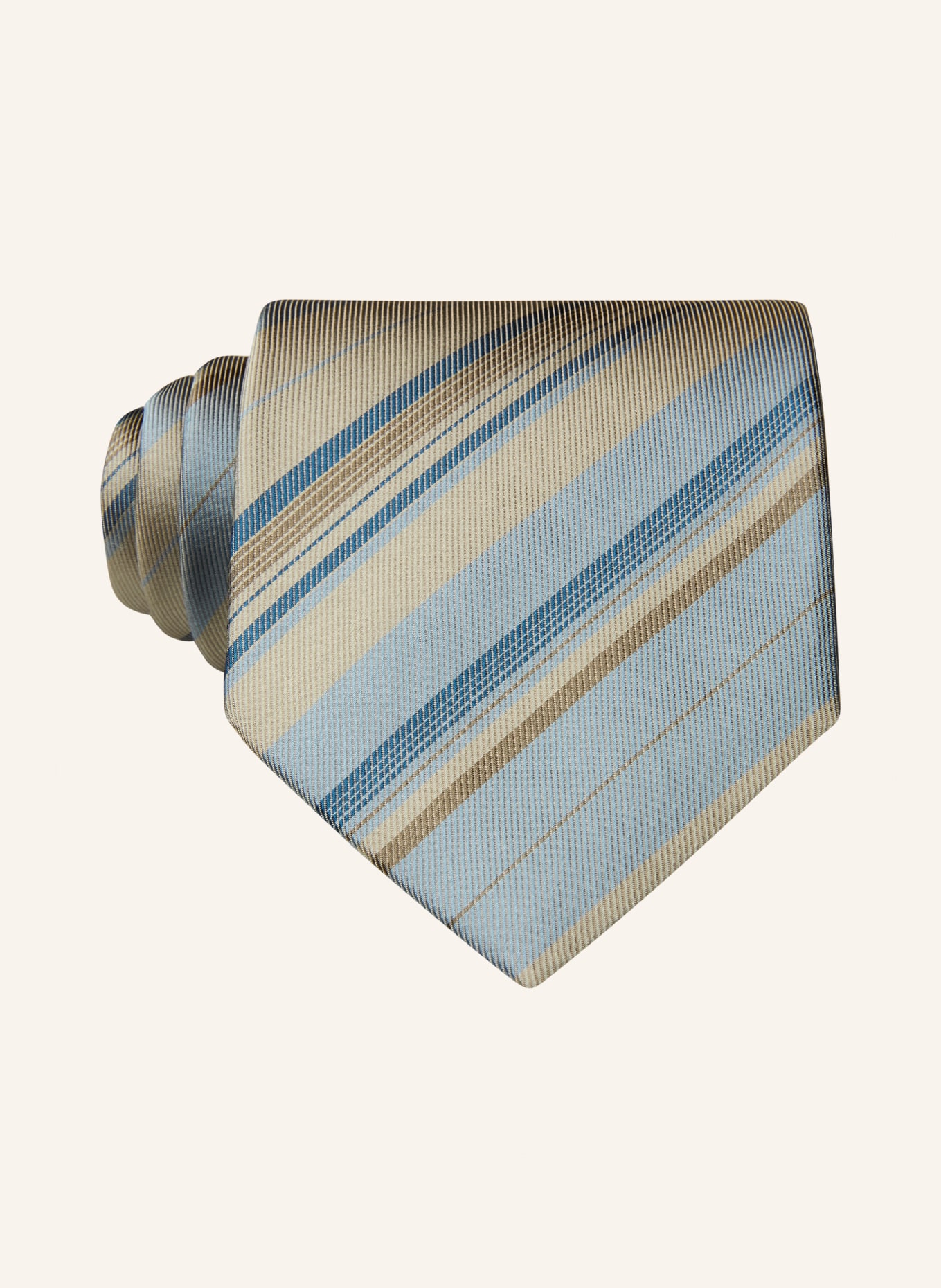 Blick Krawatte ALBERT: HELLGRÜN / BLAUGRAU / BLAU