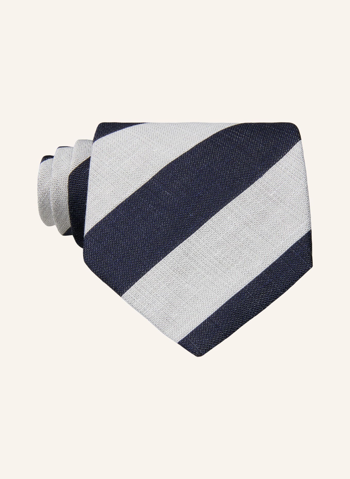 Blick EIGHTY Linen Tie: LIGHT GRAY / DARK BLUE