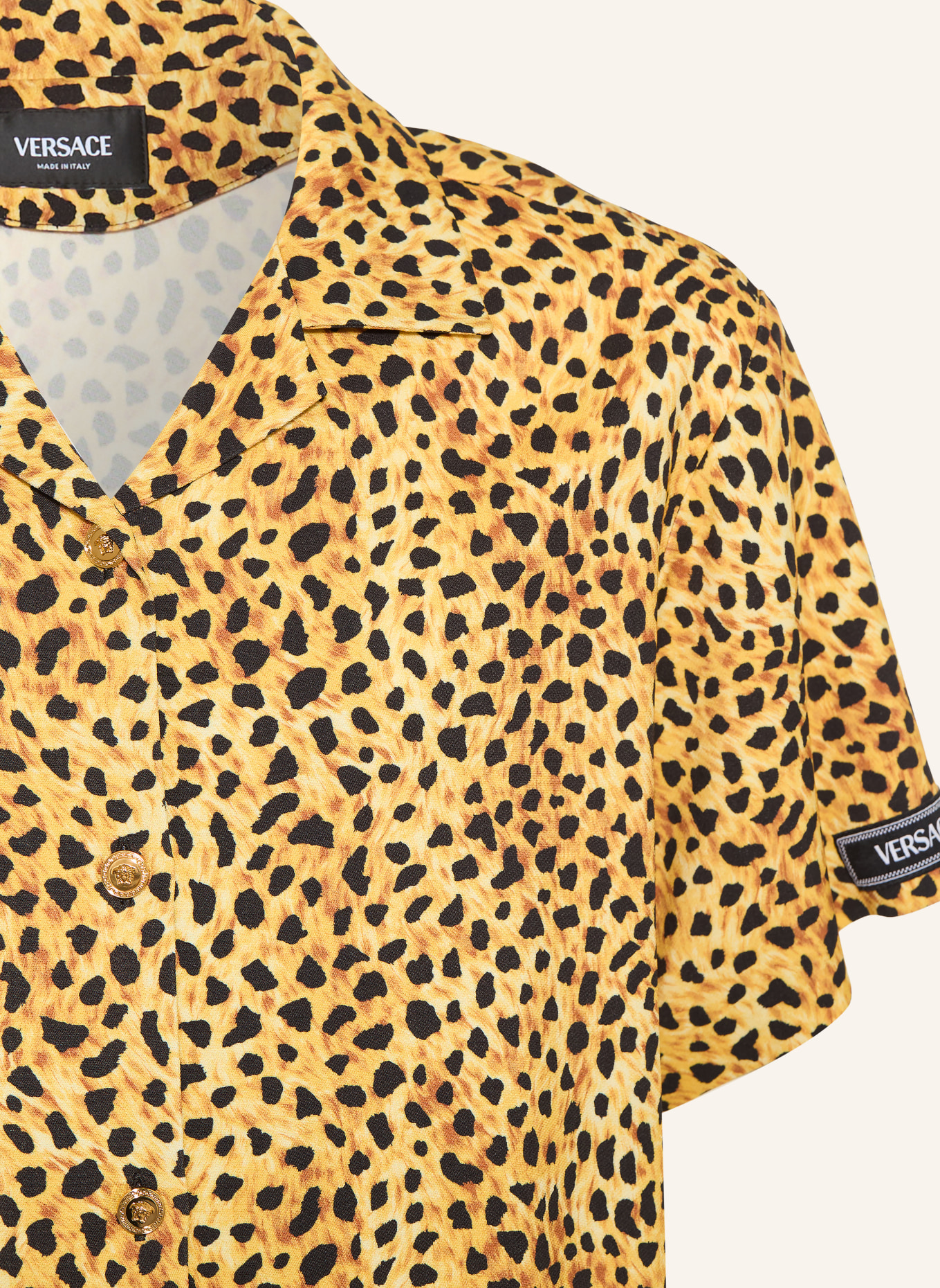 VERSACE chemisier: JAUNE / MARRON / NOIR