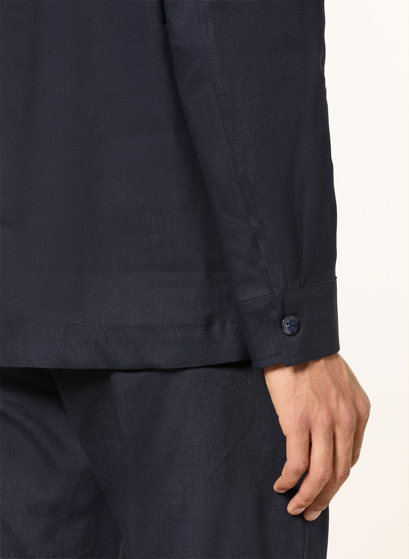 CINQUE CIMALTE-overshirt van linnen: DONKERBLAUW