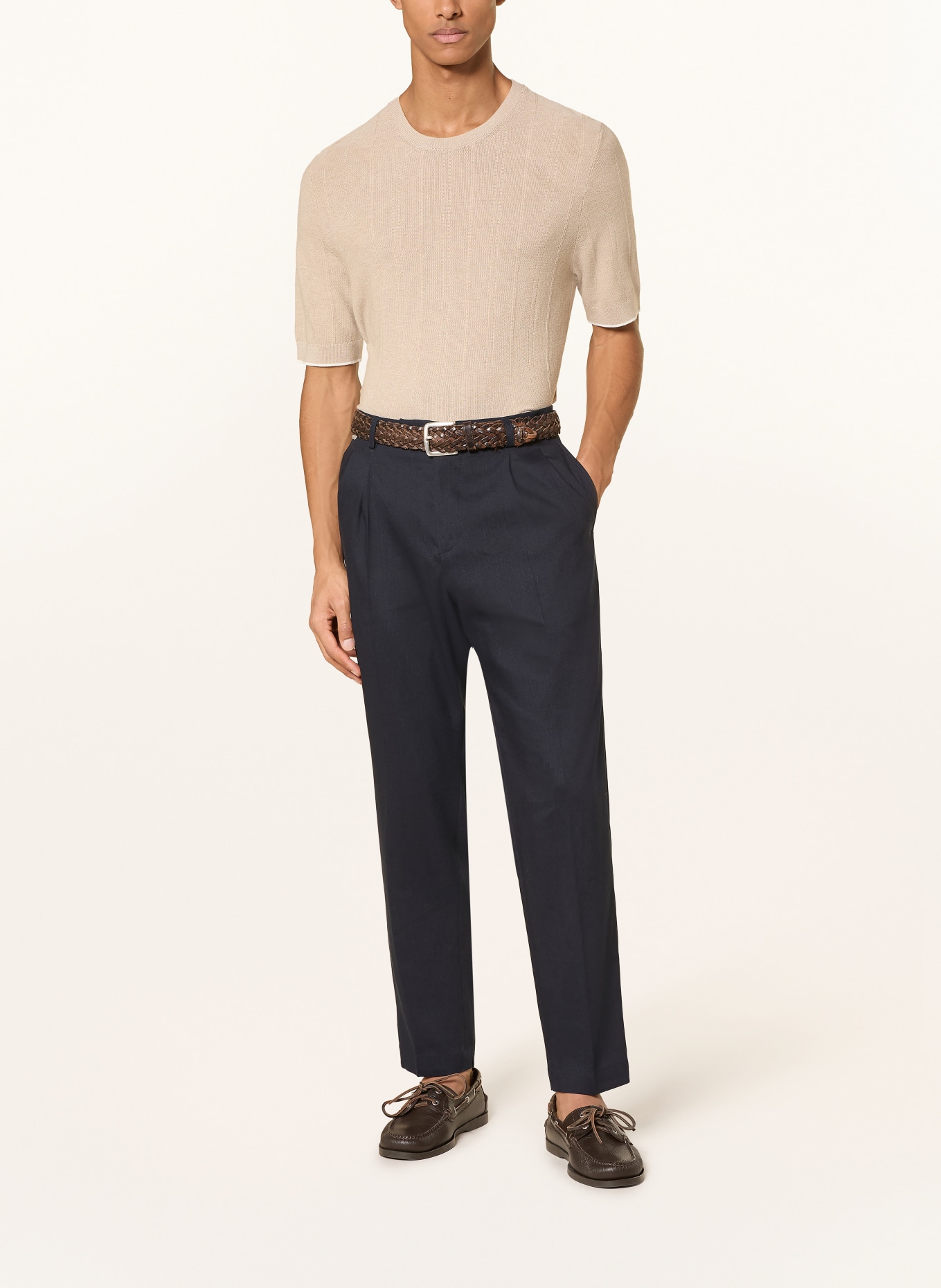 CINQUE Anzughose CISERVO Relaxed Fit mit Leinen: 69 DUNKELBLAU