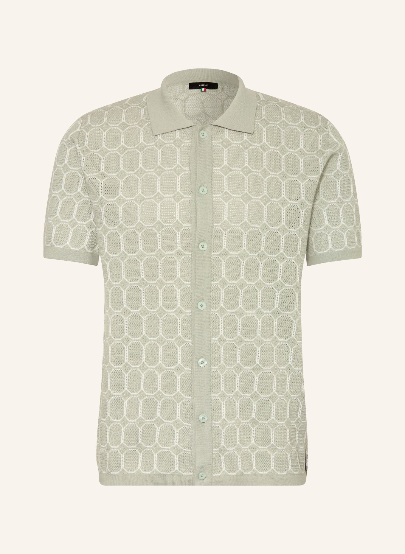 CINQUE CIJULIO Short-Sleeve Shirt: LIGHT GREEN