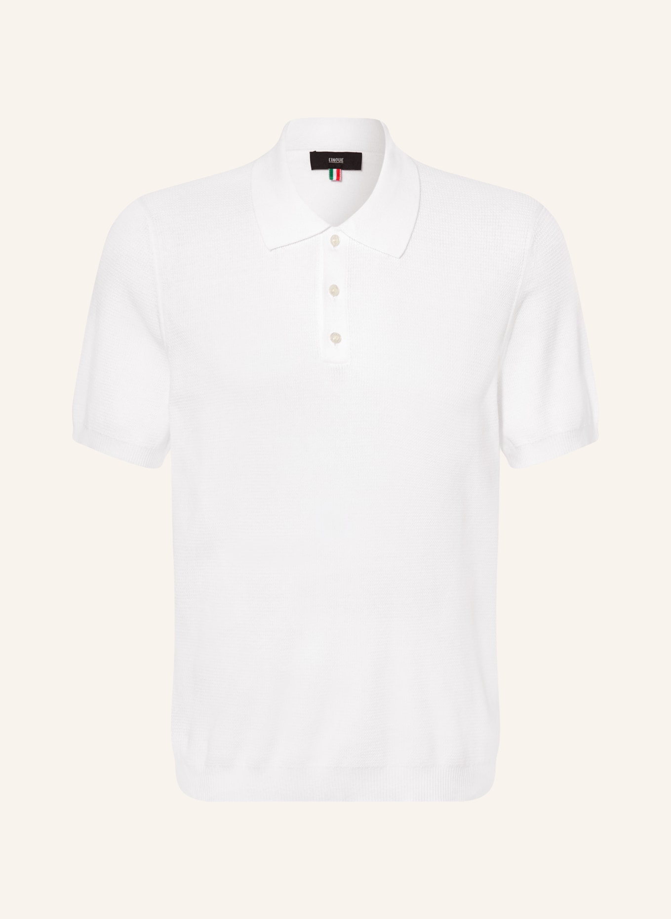 CINQUE Strick-Poloshirt CIFLAV: WEISS