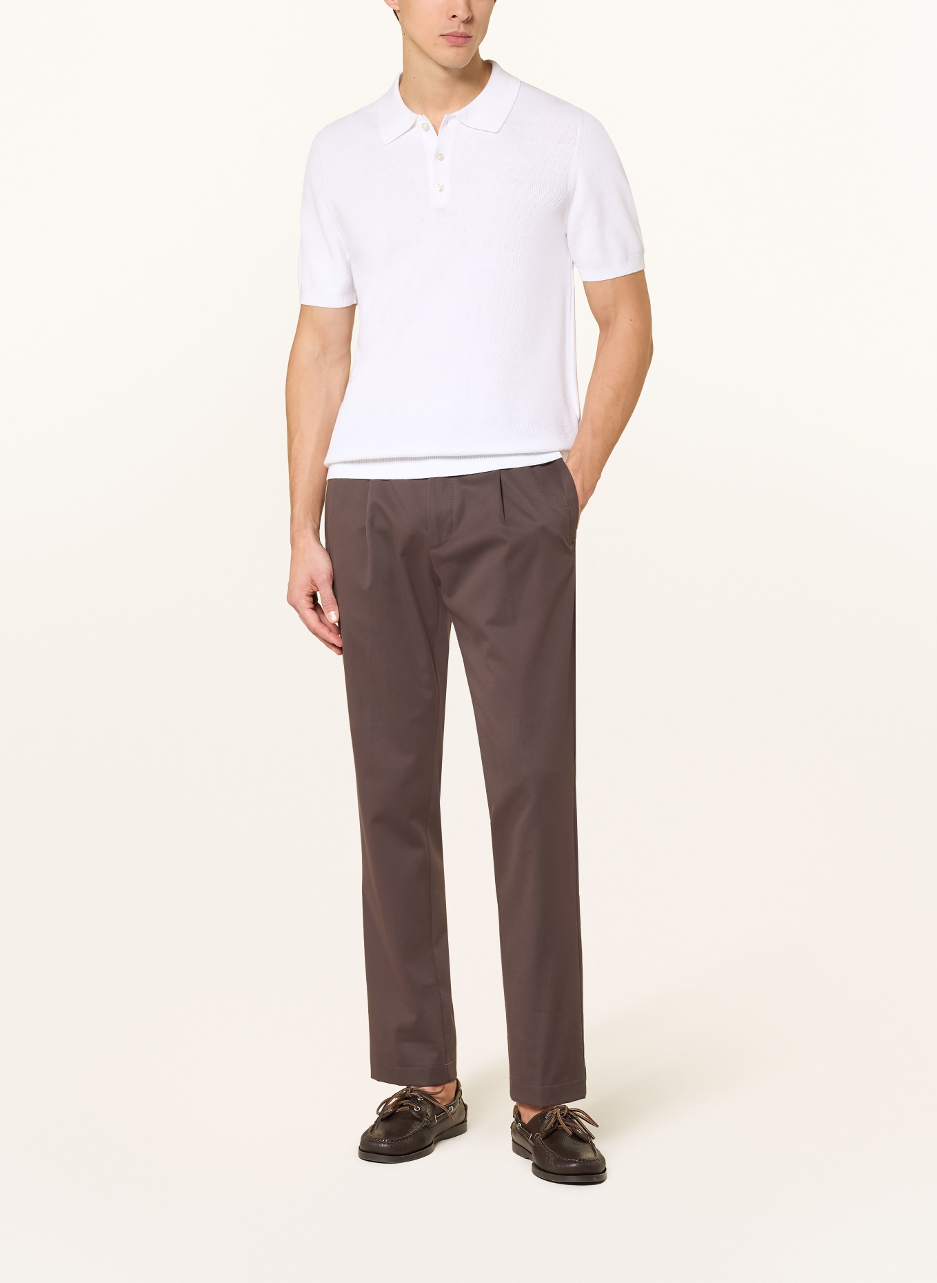 CINQUE Strick-Poloshirt CIFLAV: WEISS