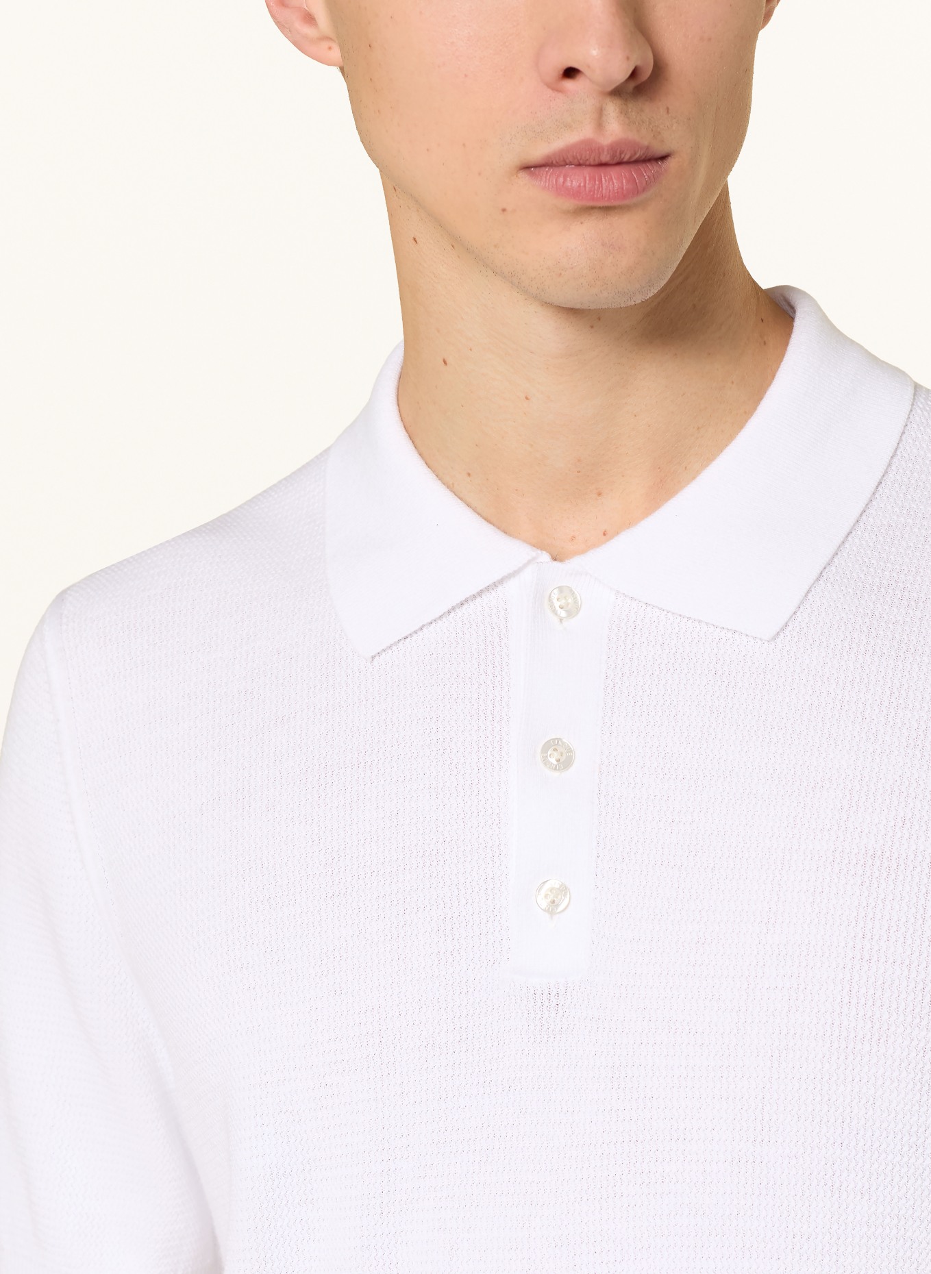 CINQUE Strick-Poloshirt CIFLAV: WEISS