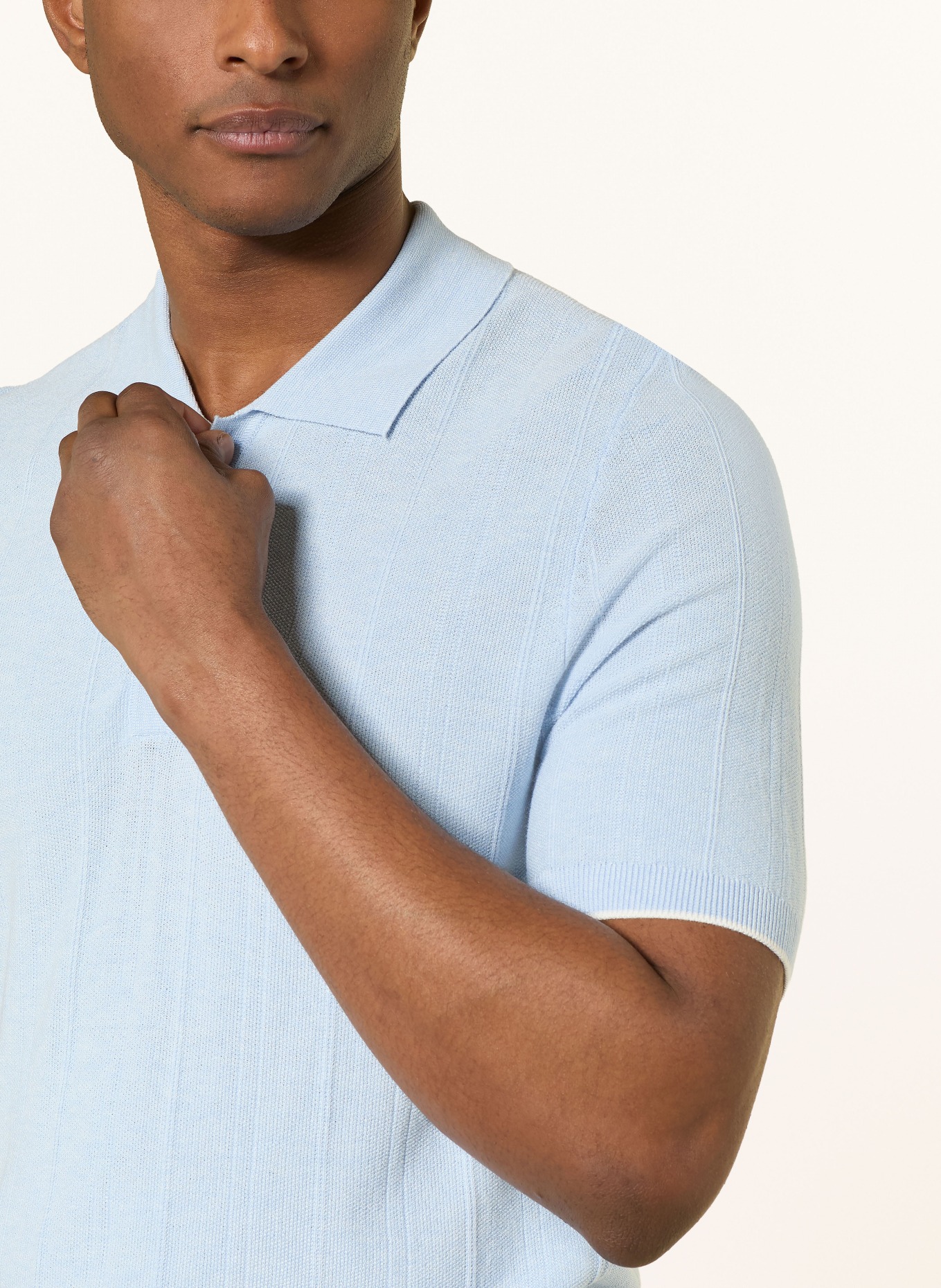 CINQUE Polo en maille CIGIO: BLEU CLAIR