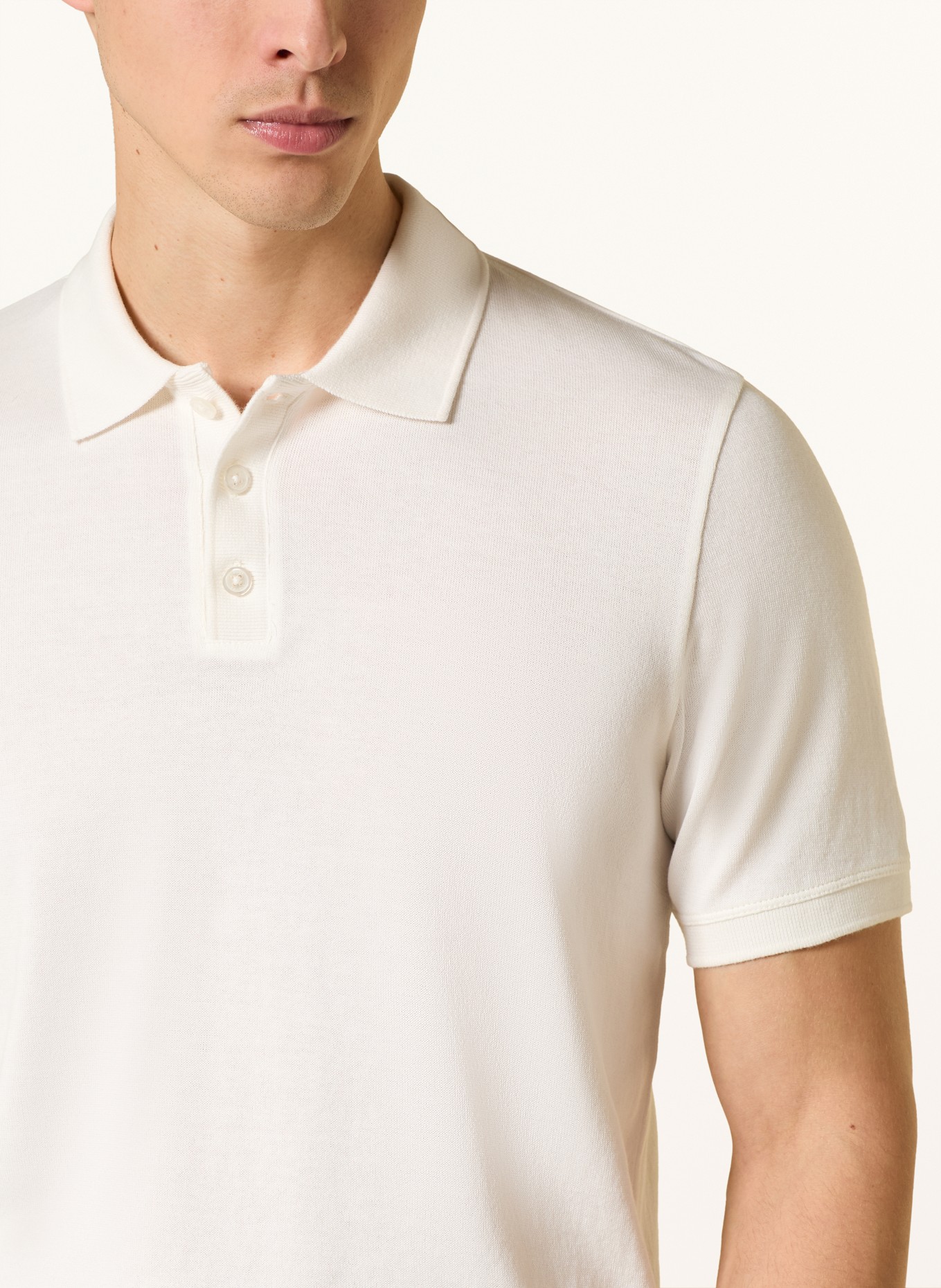 CINQUE CIBOLD Jersey Polo Shirt: CREAM