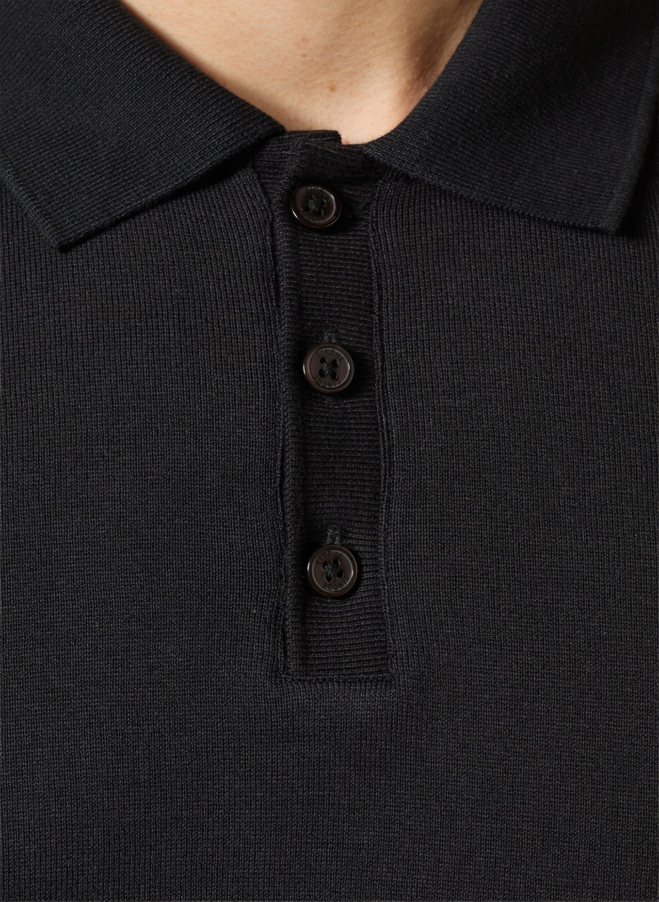CINQUE CIBOLD Jersey Polo Shirt: BLACK