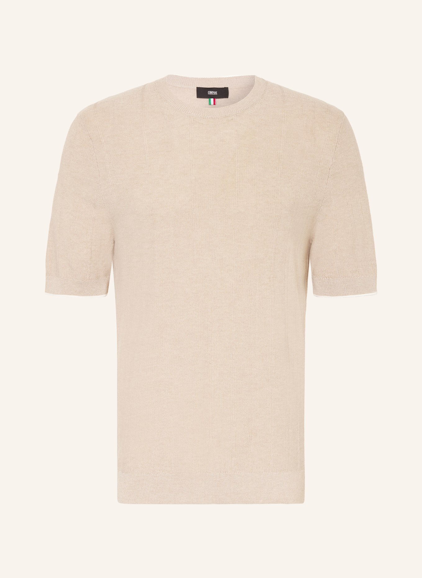 CINQUE T-shirt en maille CIGION: BEIGE