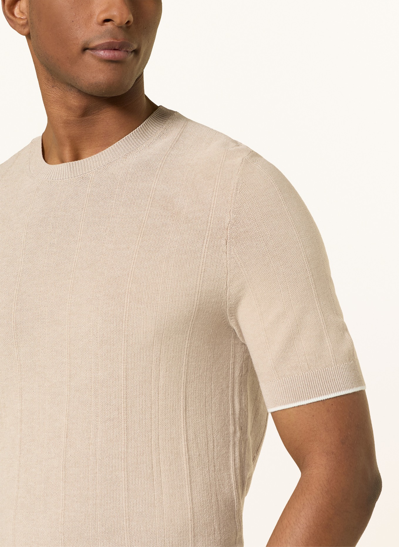 CINQUE T-shirt en maille CIGION: BEIGE