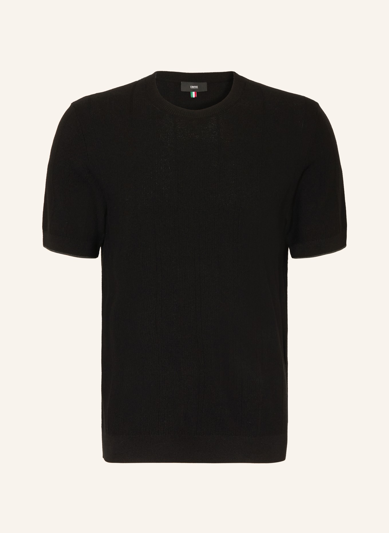 CINQUE CIGION knit shirt: BLACK