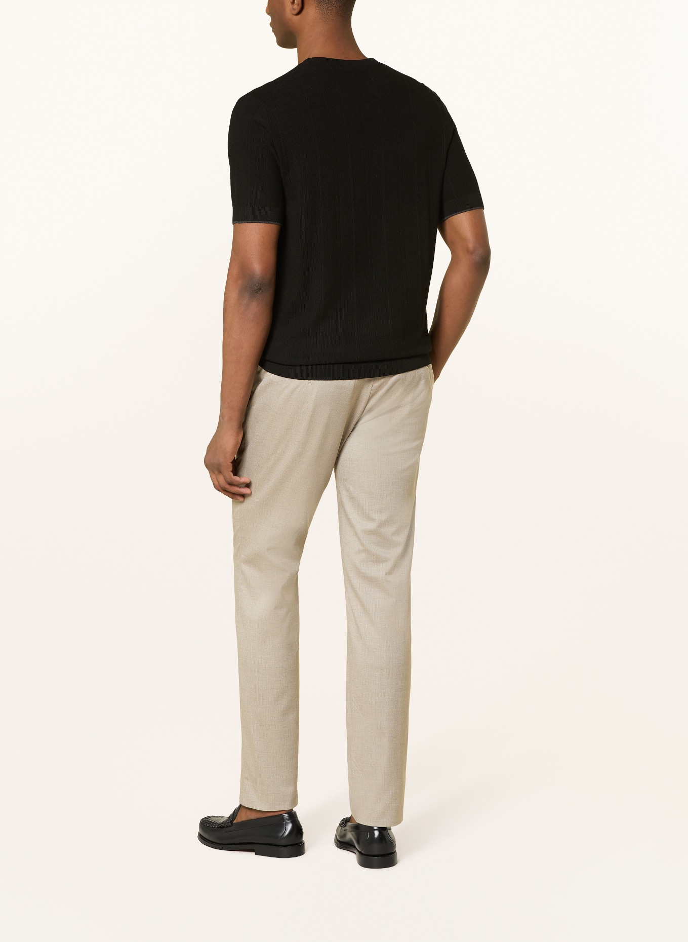 CINQUE CIGION knit shirt: BLACK