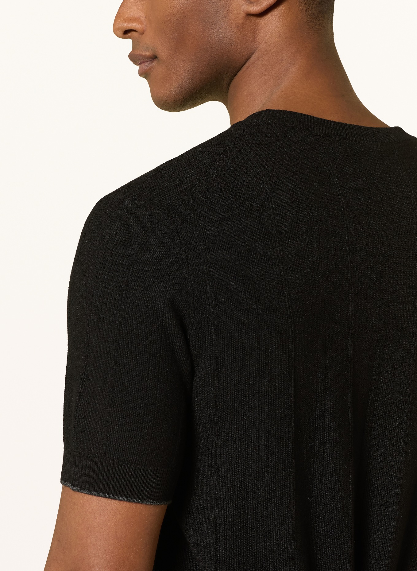 CINQUE CIGION knit shirt: BLACK
