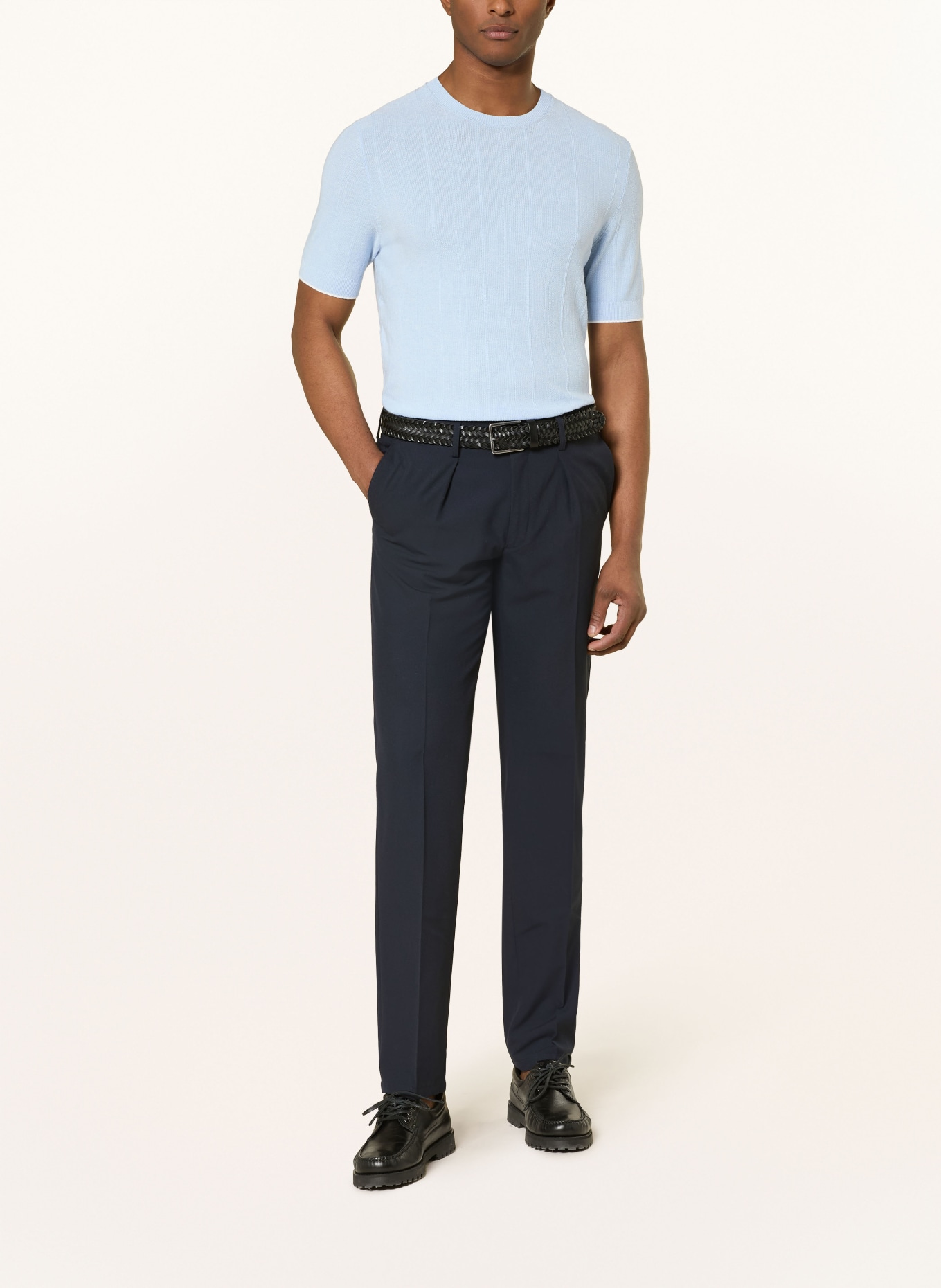 CINQUE T-shirt en maille CIGION: BLEU CLAIR