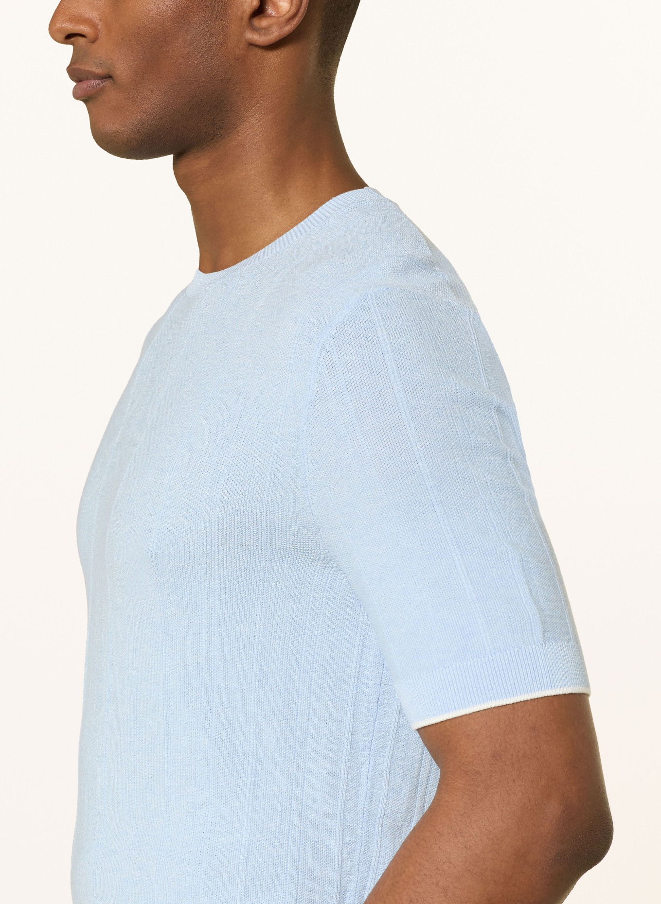 CINQUE T-shirt en maille CIGION: BLEU CLAIR