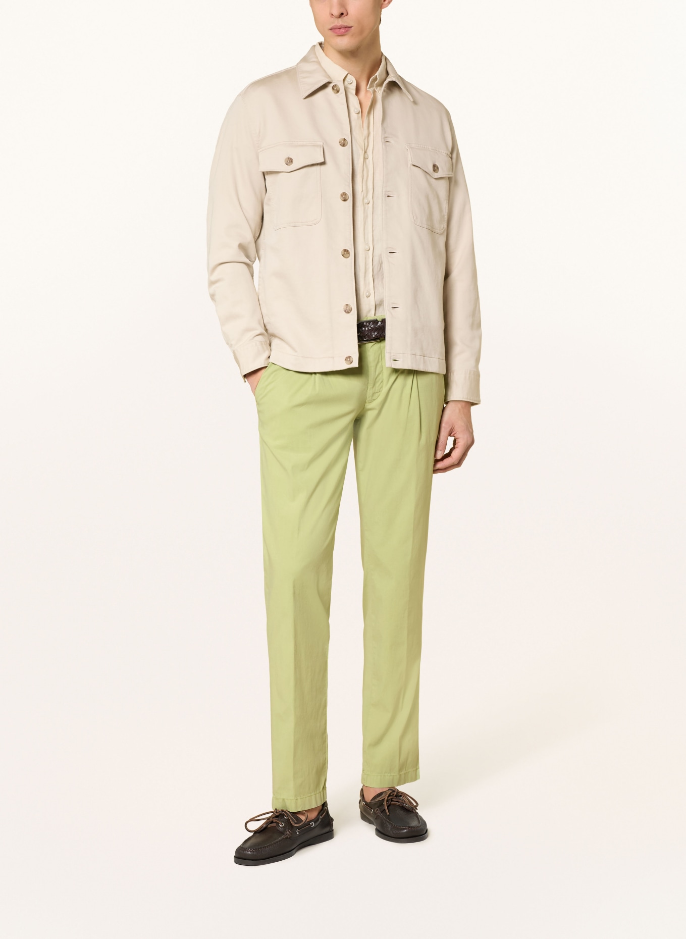 HILTL Slim-fit chinos: LIGHT GREEN