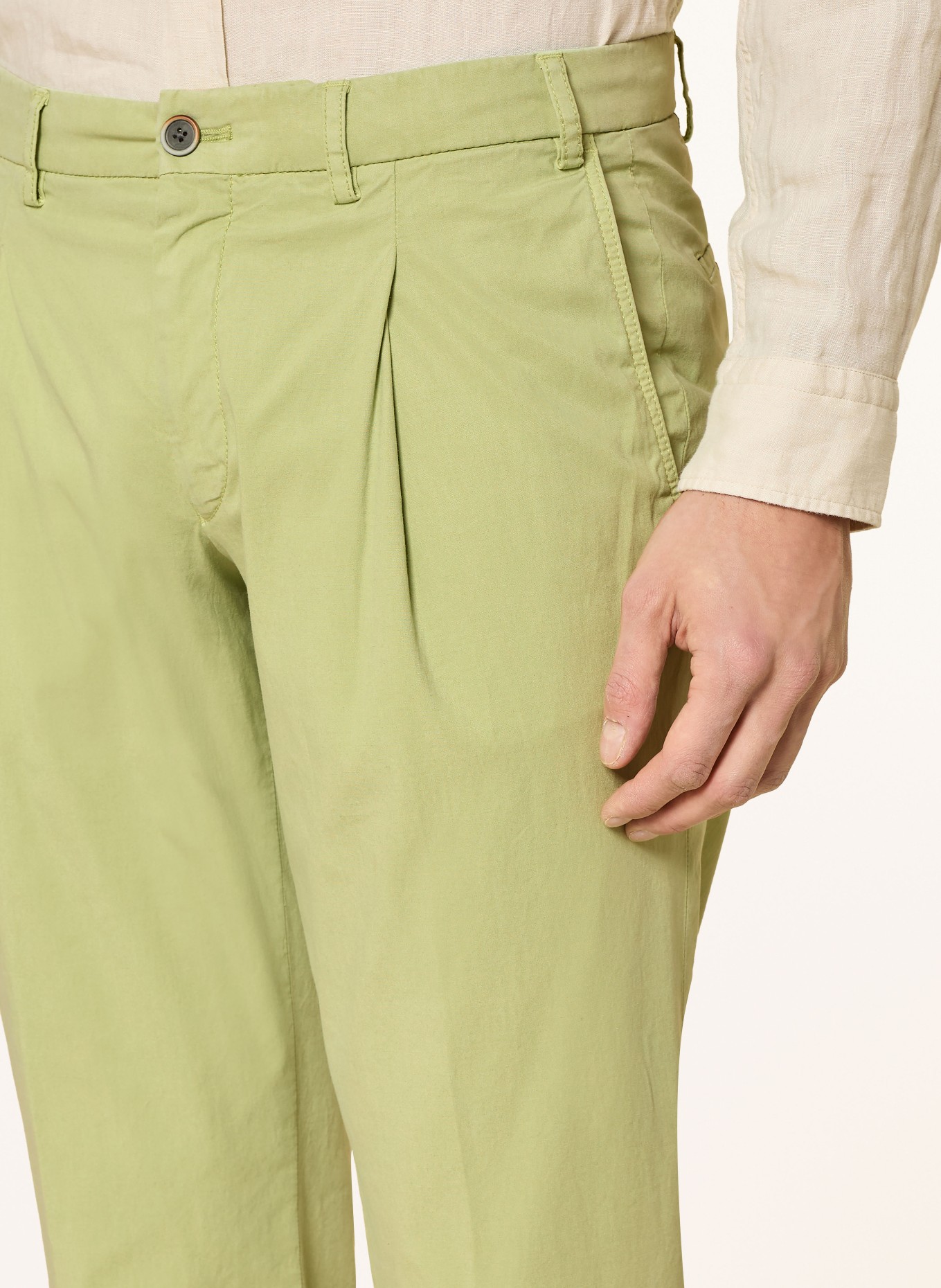 HILTL Slim-fit chinos: LIGHT GREEN
