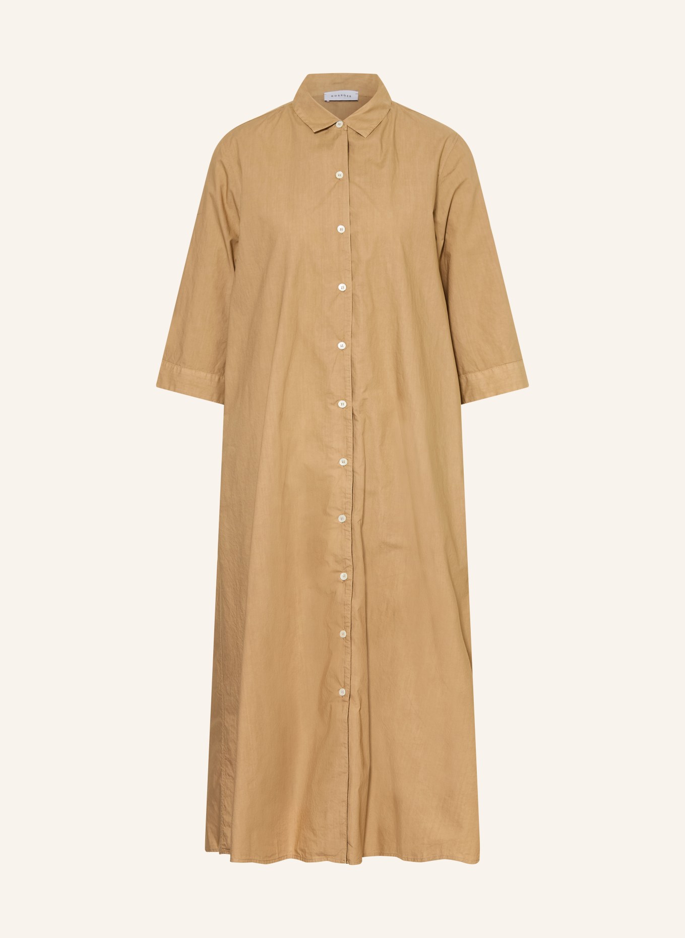 ROSSO35 Hemdblusenkleid mit 3/4-Arm: CAMEL