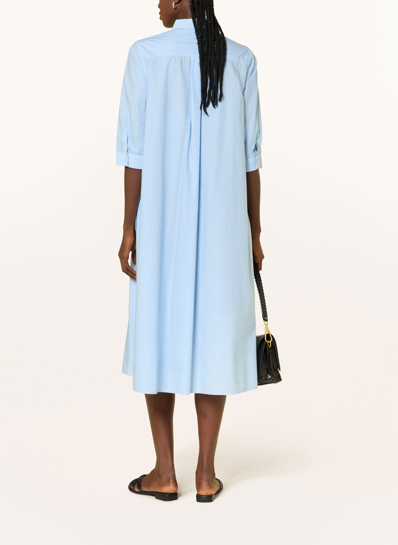 ROSSO35 Shirt dress with 3/4 sleeves: LIGHT BLUE