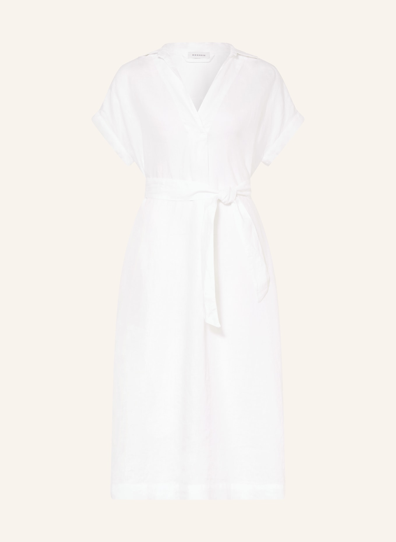 ROSSO35 linen dress: WHITE