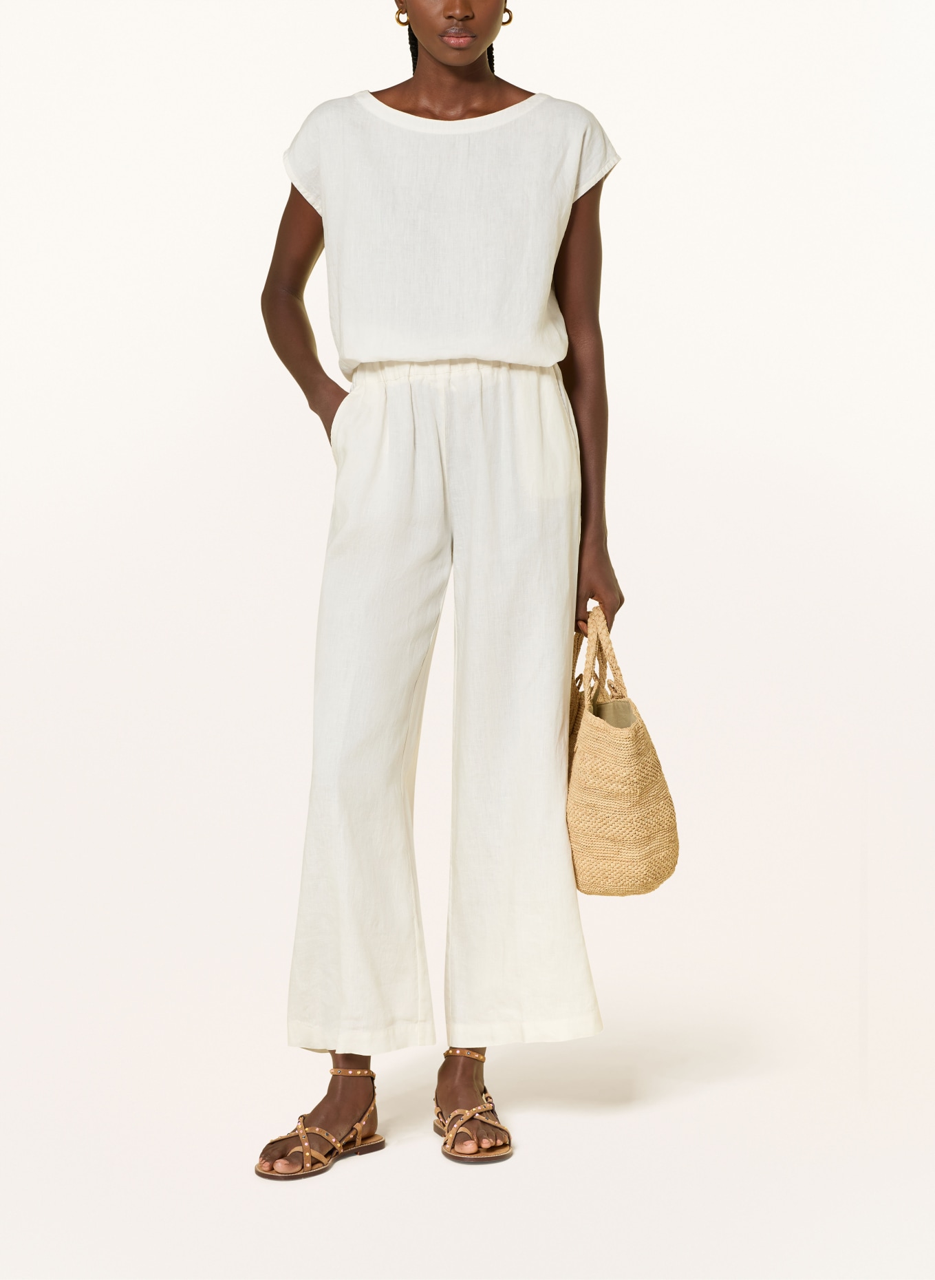 ROSSO35 Linen blouse: ECRU