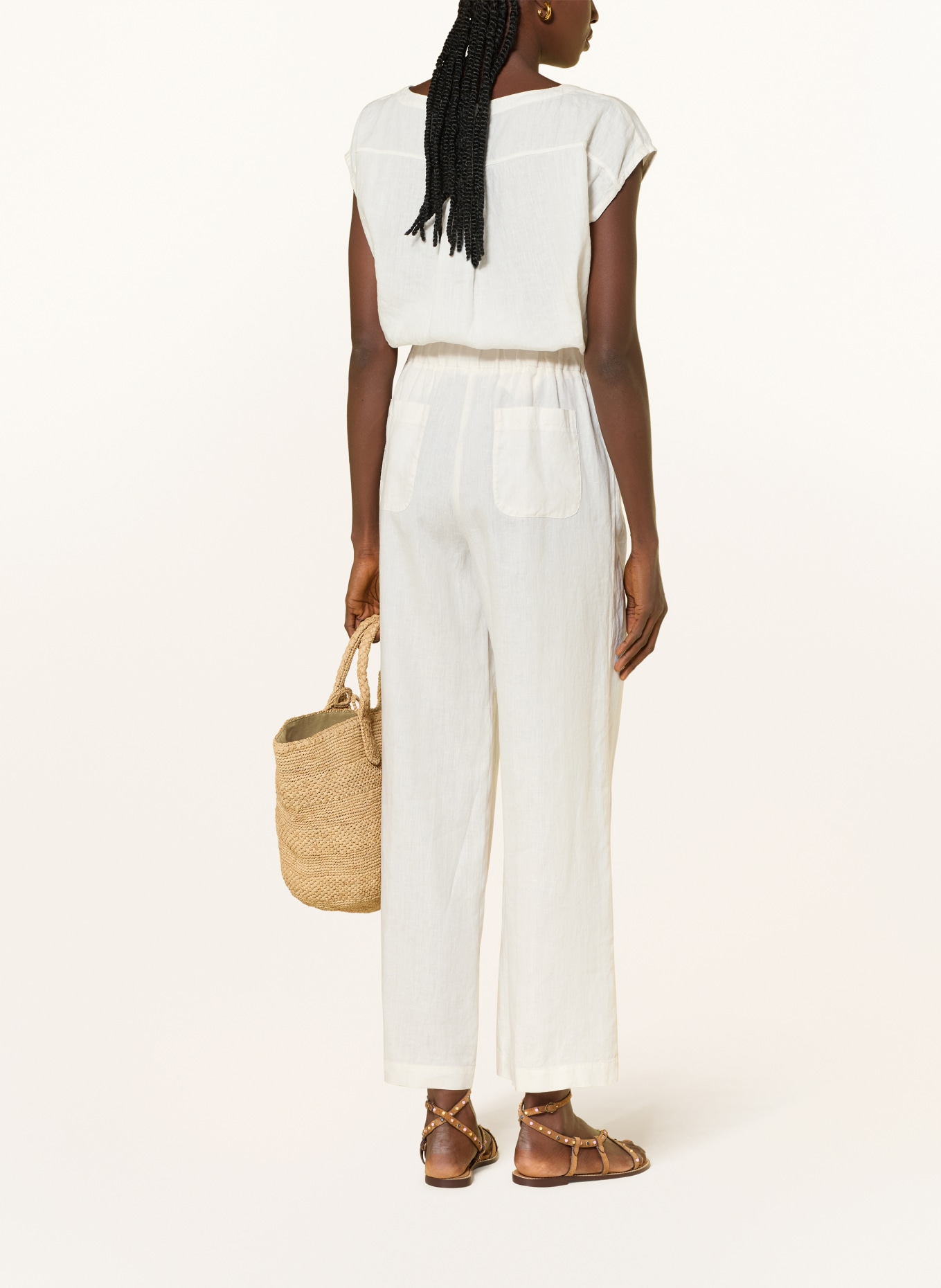 ROSSO35 Linen blouse: ECRU