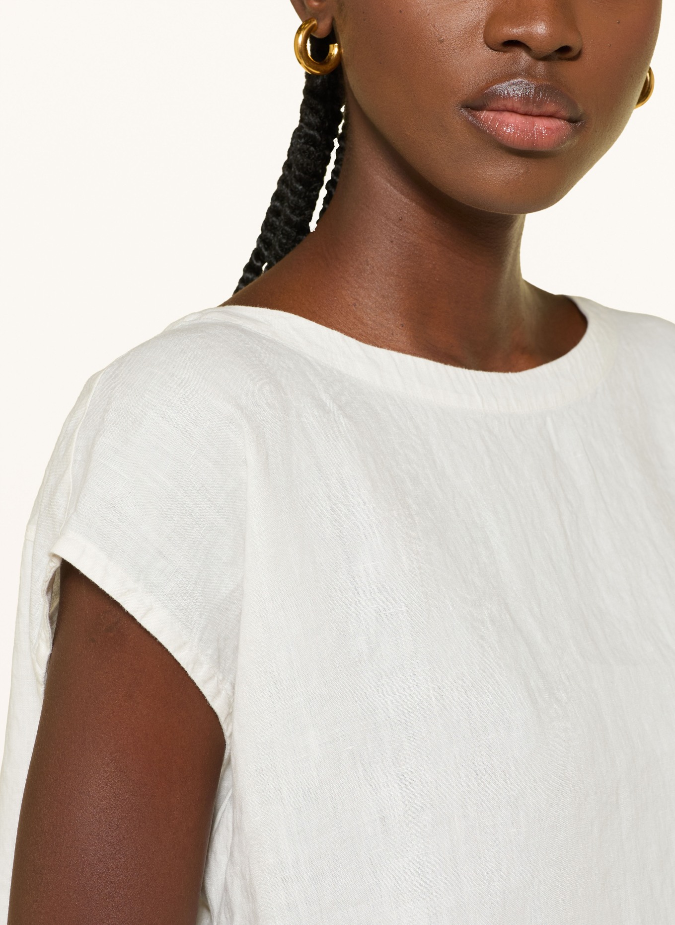 ROSSO35 Linen blouse: ECRU