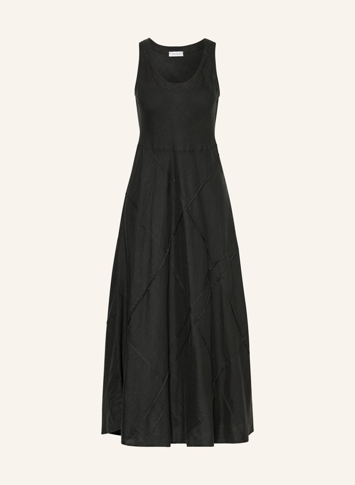 ROSSO35 robe en lin: NOIR