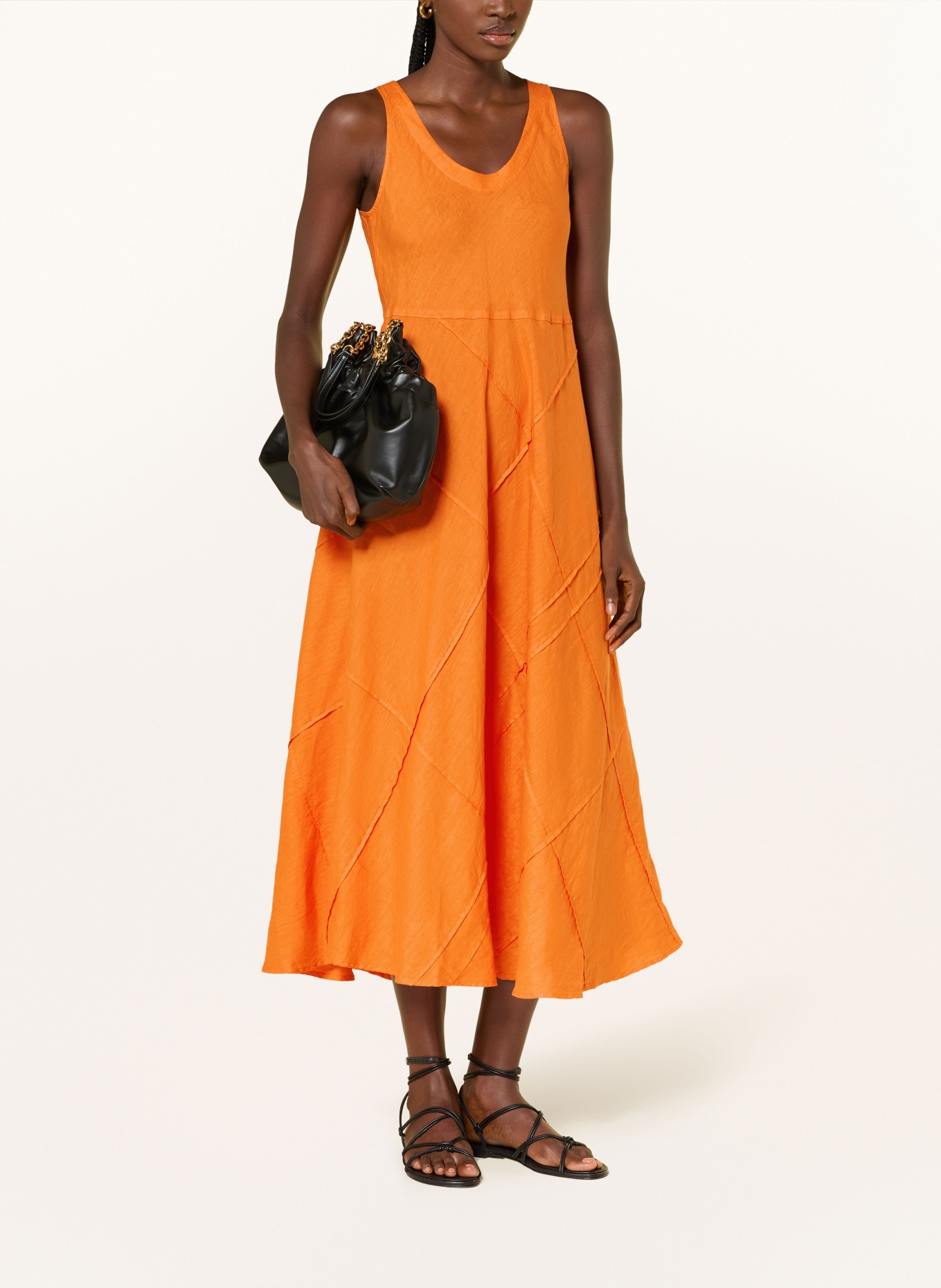 ROSSO35 Leinenkleid: ORANGE