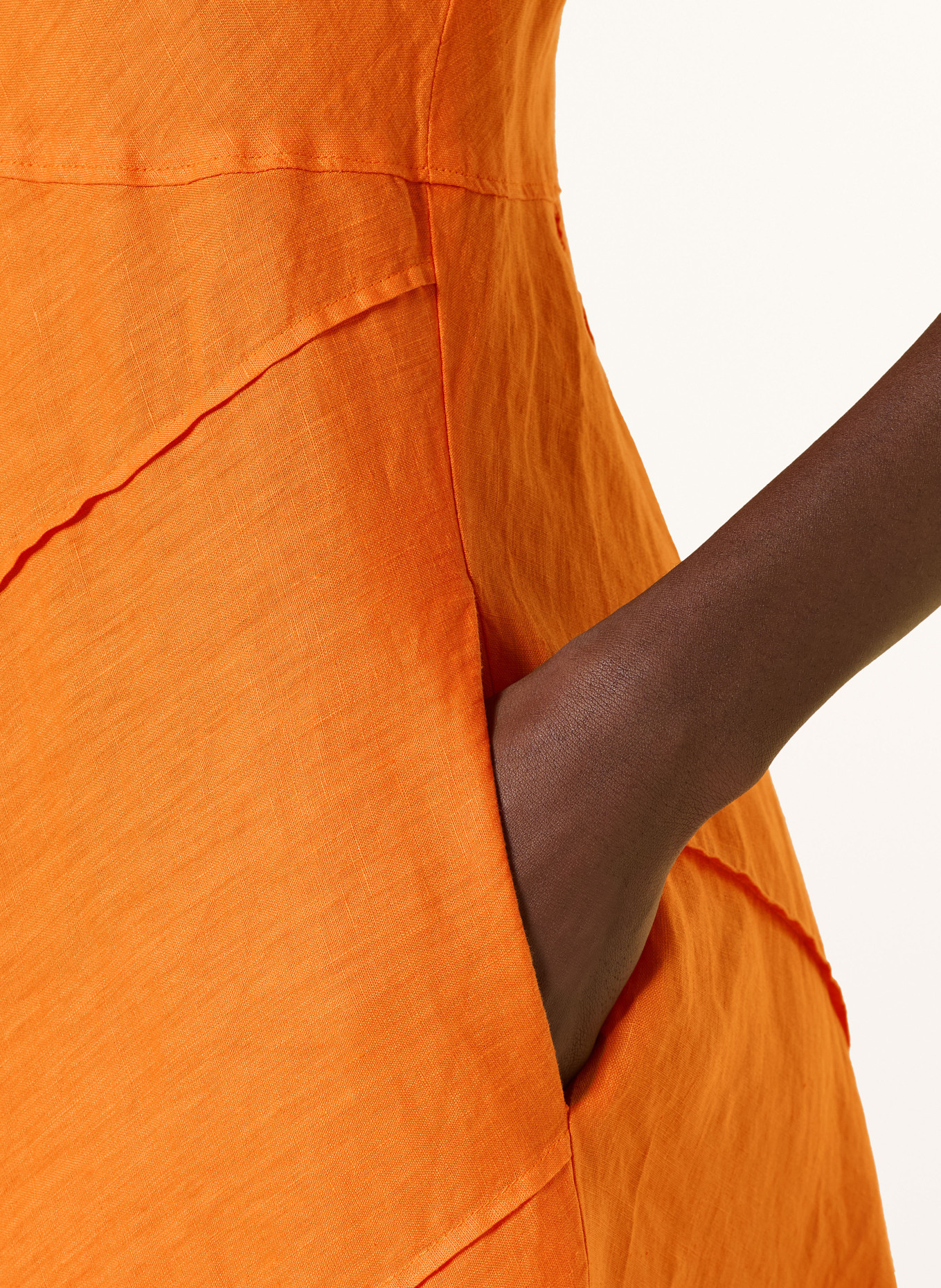 ROSSO35 Leinenkleid: ORANGE