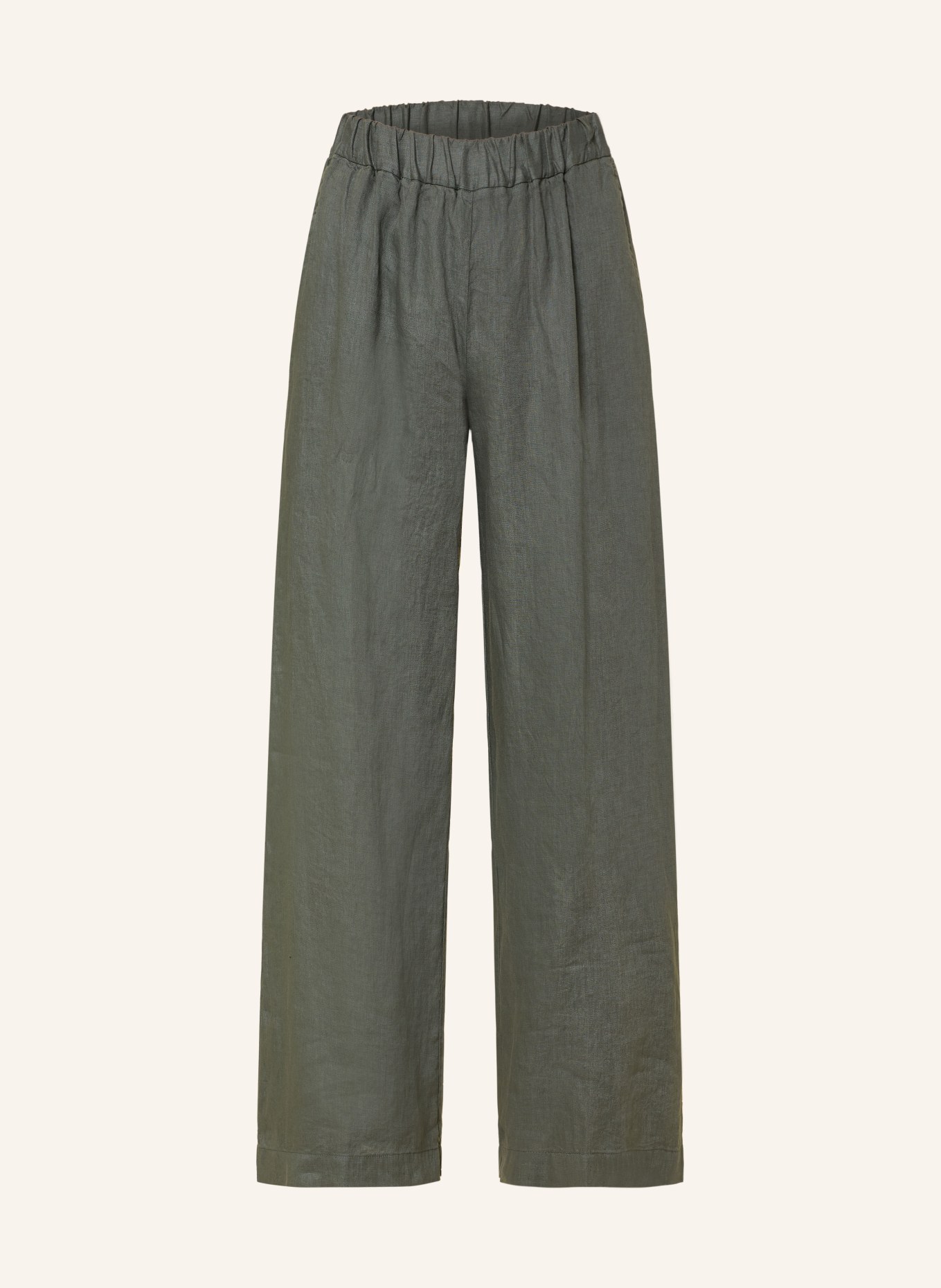 ROSSO35 Marlenehose aus Leinen: KHAKI